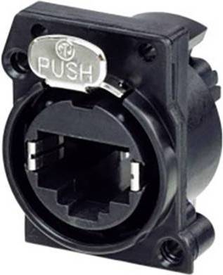 Neutrik Chassisbuchse Buchse, Einbau horizontal Schwarz NE8FAH-C5-CON 1 St