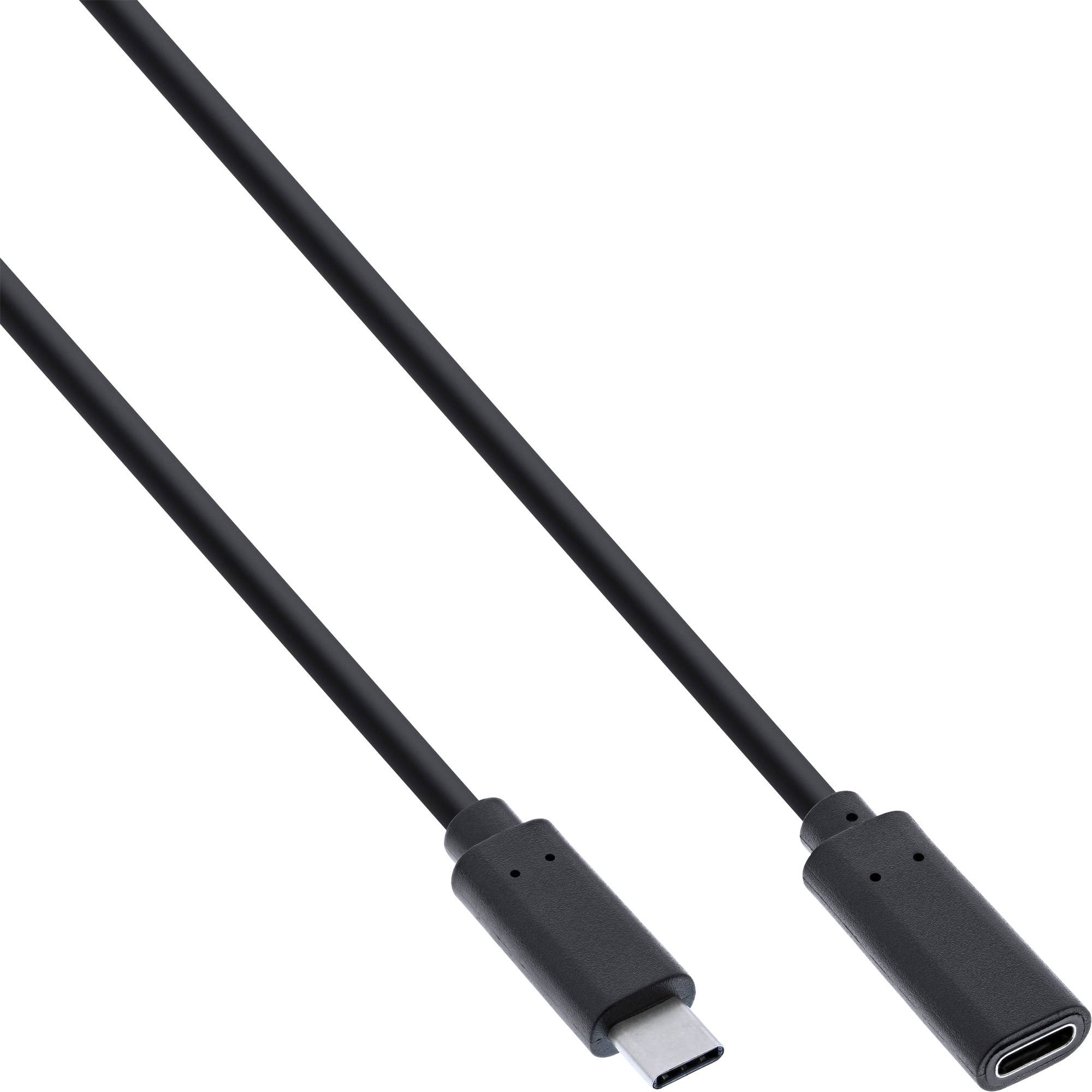 INLINE - USB 3.2 Gen.1x2 Kabel - USB-C Verlängerung ST/BU - schwarz - 1,5m