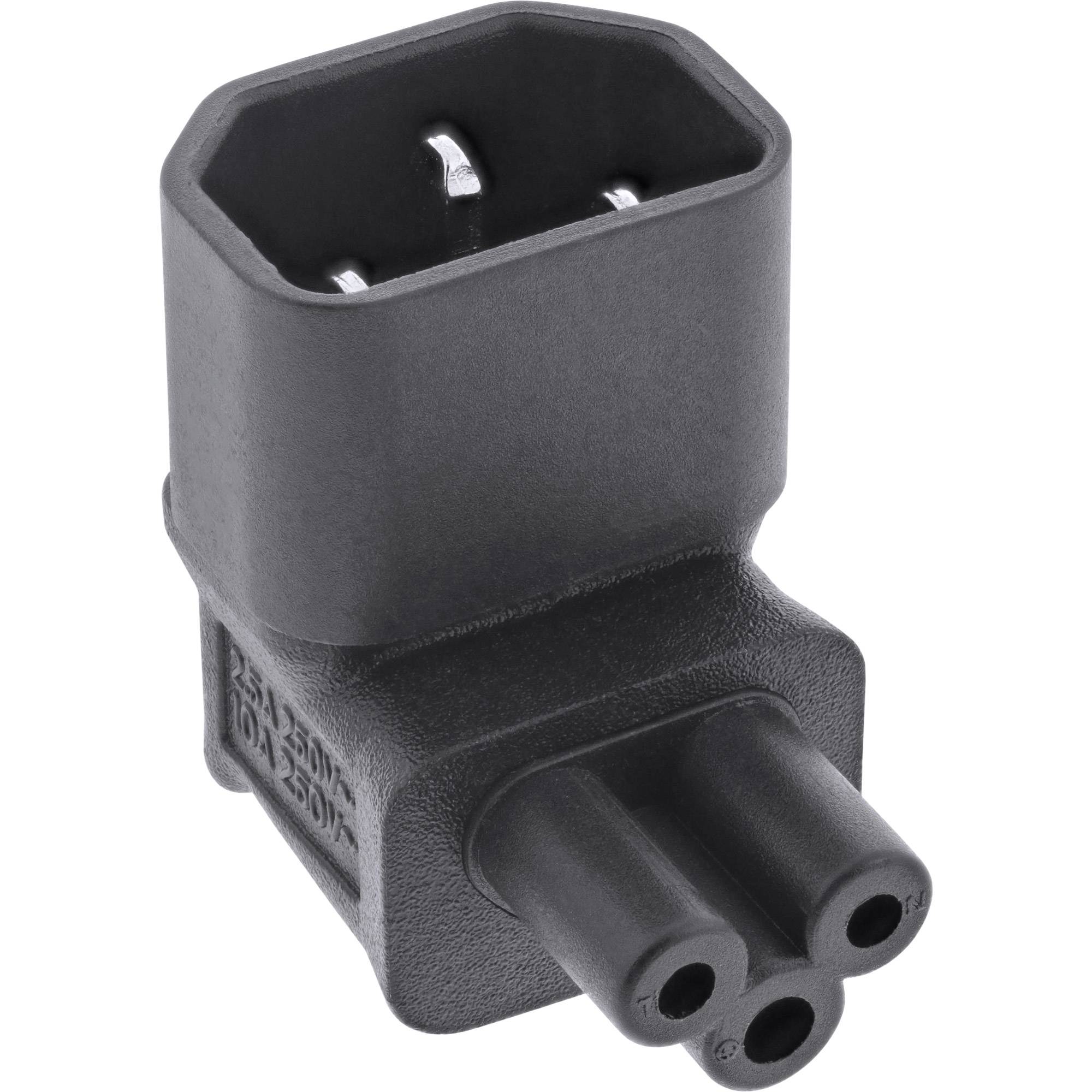 INLINE - Netzadapter IEC 60320 C14 / C5 - oben/unten gewinkelt - 3pol. Kaltgeräte