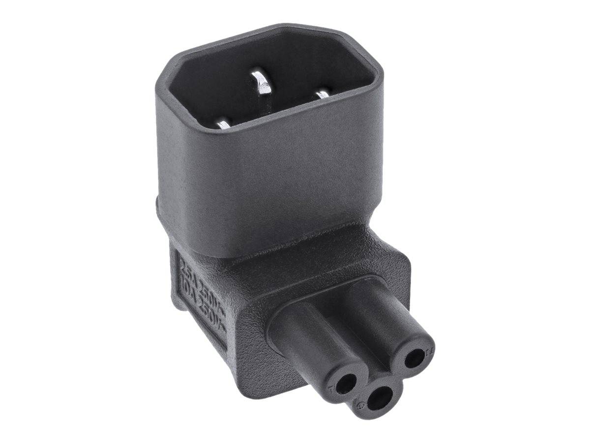 INLINE - Netzadapter IEC 60320 C14 / C5 - oben/unten gewinkelt - 3pol. Kaltgeräte