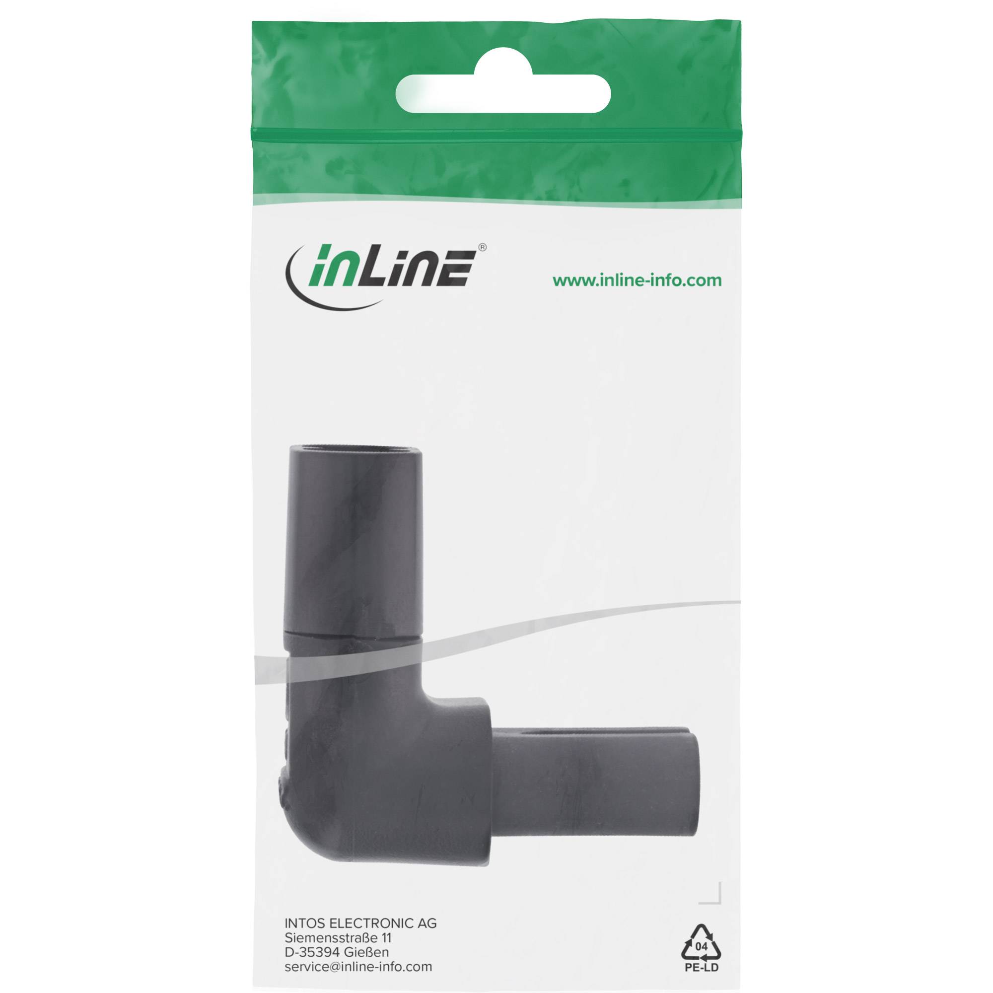 INLINE - Netzadapter IEC 60320 C8 / C7 - oben/unten gewinkelt 2pol.