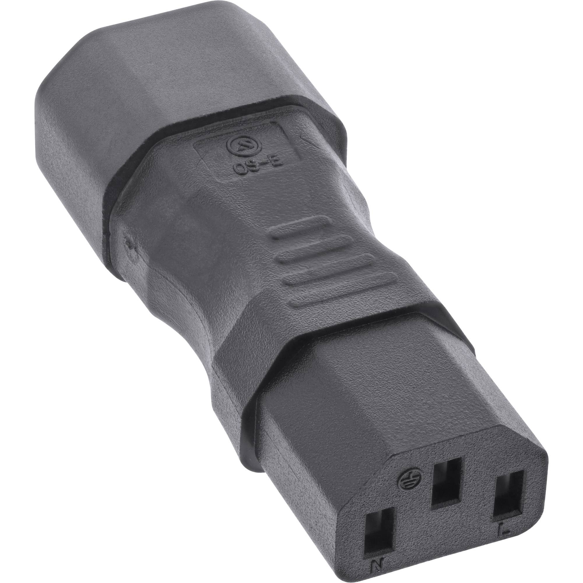 INLINE - Netzadapter IEC 60320 C14 / C13 - 3pol. Kaltgeräte