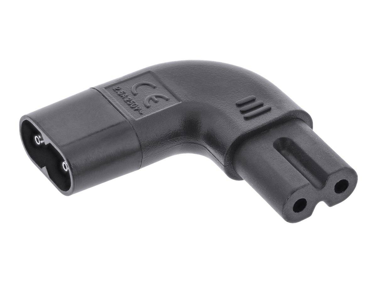 INLINE - Netzadapter IEC 60320 C8 / C7 - links/rechts gewinkelt 2pol.