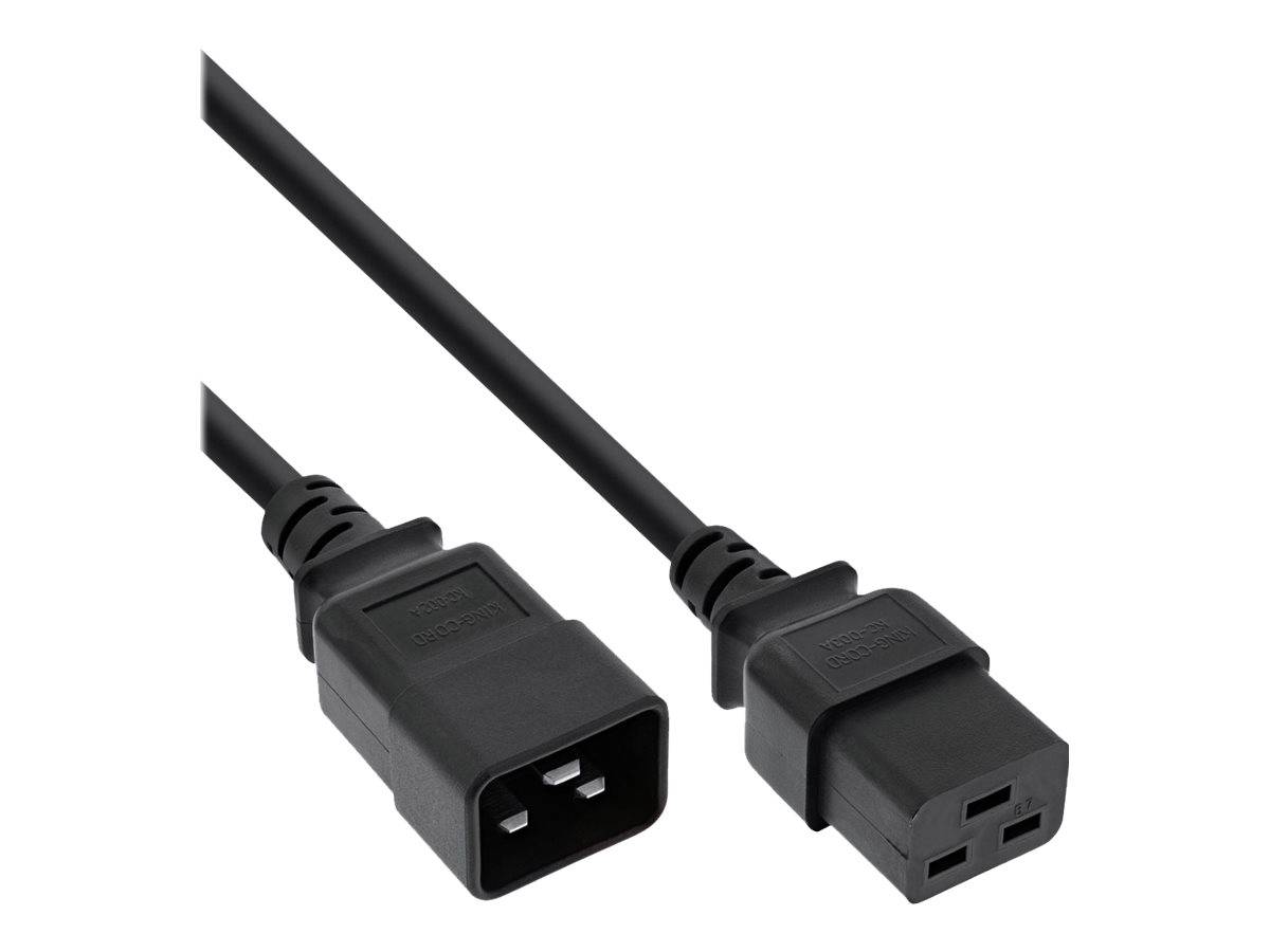 InLine® Kaltgeräteverlängerung 16A, C19 auf C20, 1m