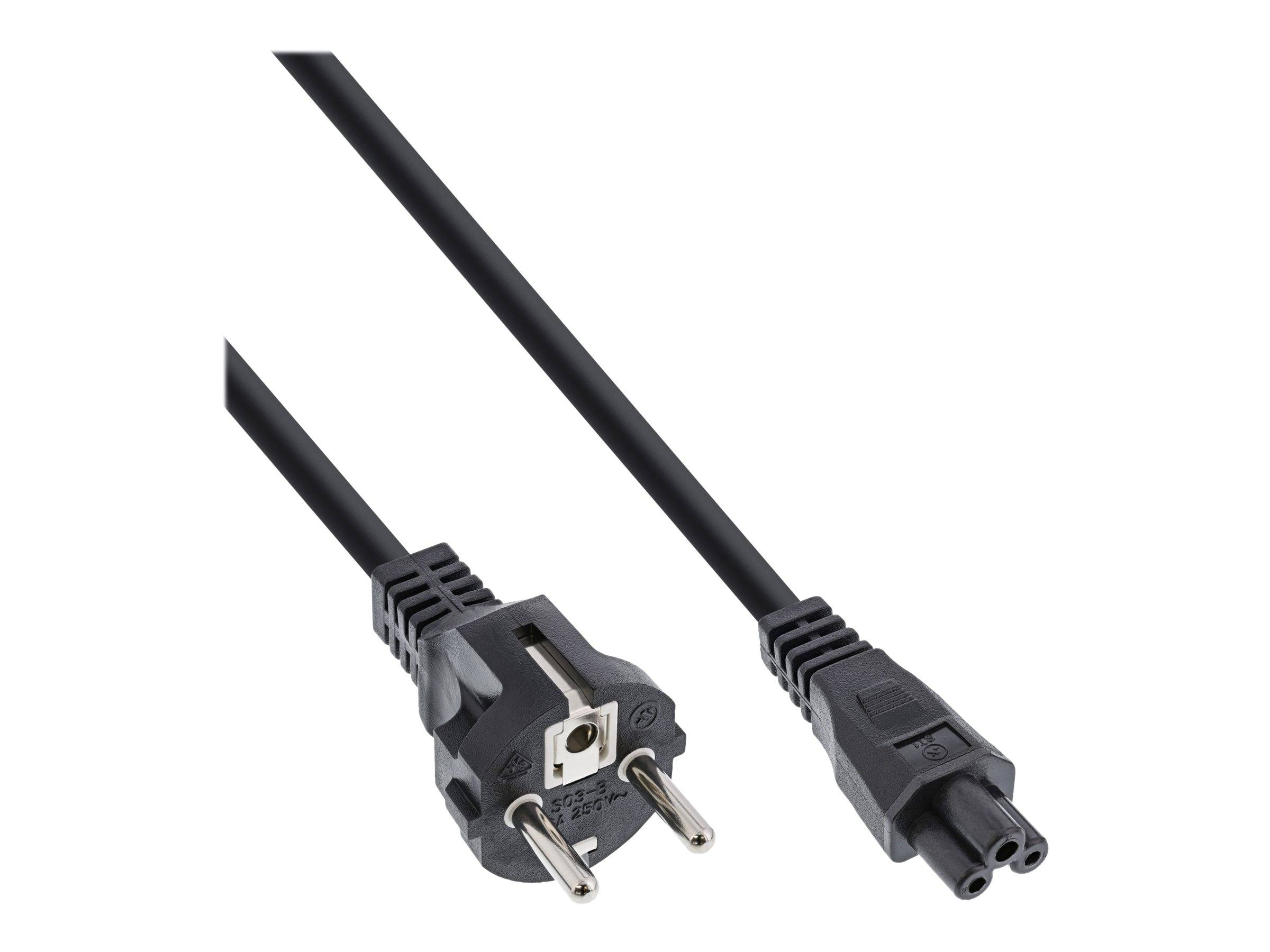INLINE - 40er Pack Bulk-Pack Netzkabel für Notebook - 3pol Kupplung - schwarz - 1,8m
