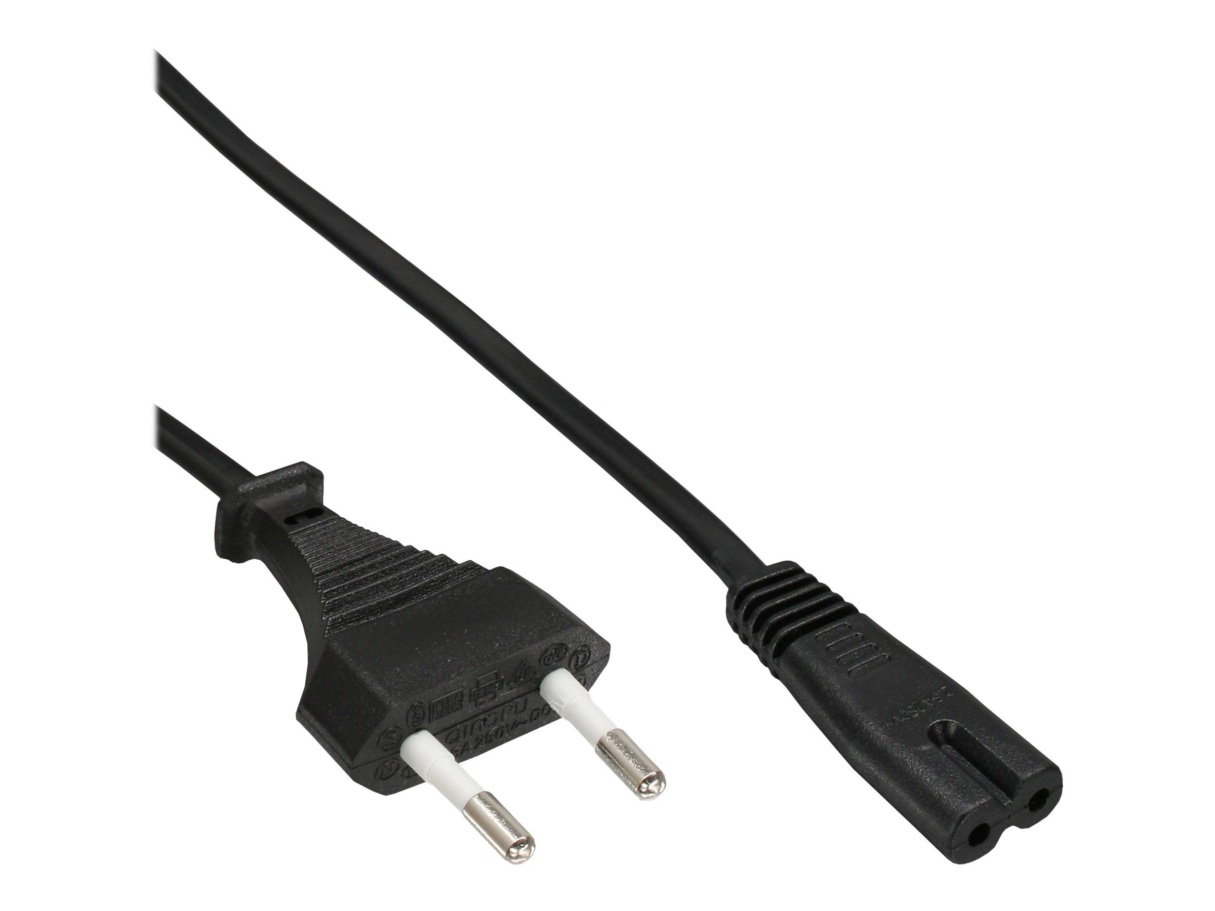 INLINE - 45er Bulk-Pack Netzkabel - Netzstecker auf Euro 8 C7 Stecker - 3m