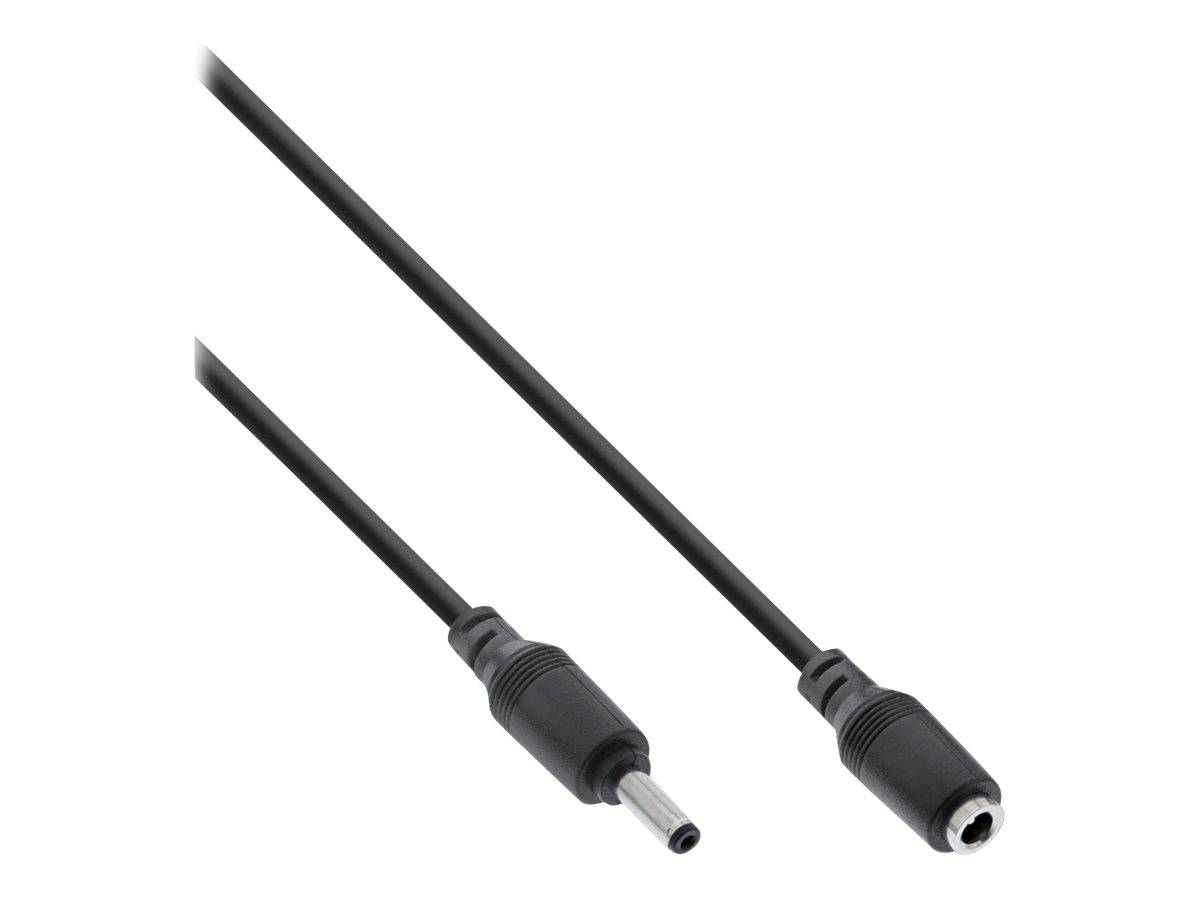 INLINE - Verlängerungskabel DC Stecker 4,0x1,7mm - schwarz - 1m