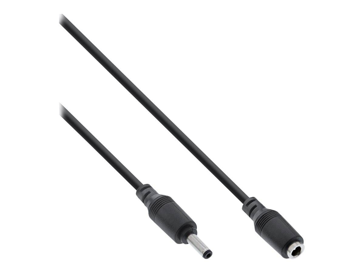 INLINE - Verlängerungskabel DC Stecker 4,0x1,7mm - schwarz - 0,5m