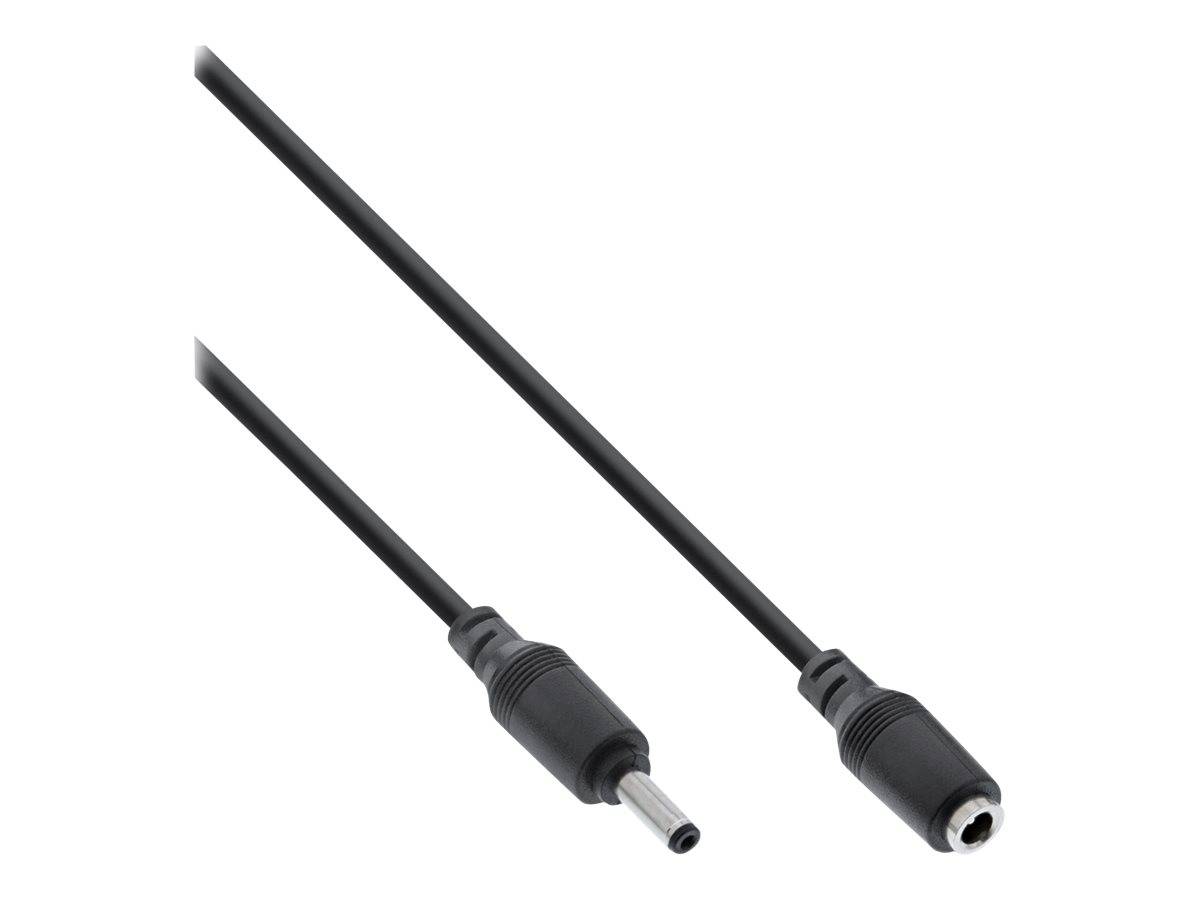 INLINE - Verlängerungskabel DC Stecker 5,5x2,1mm - schwarz - 1m