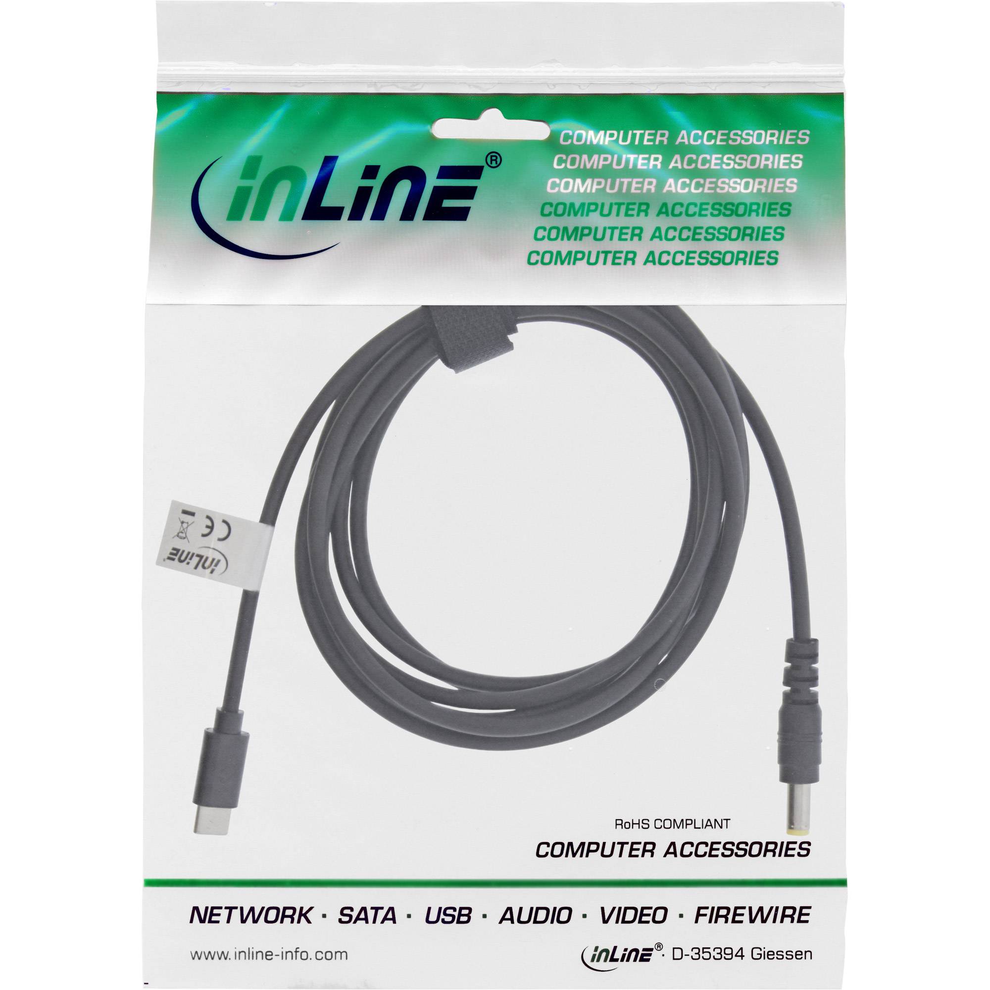 InLine USB-C zu ASUS/Lenovo Notebook (rund) Ladekabel - 2m - DC 18 - 20 V - 3.25