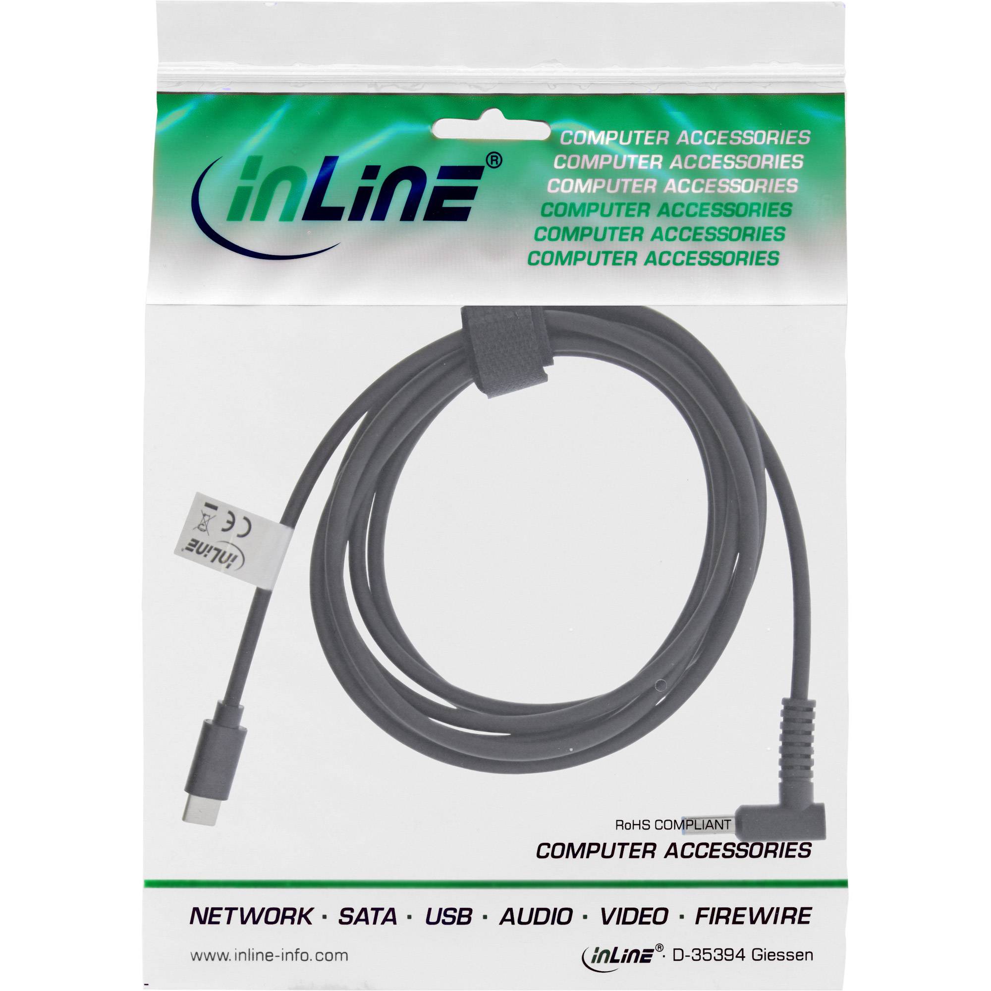 INLINE - USB-C zu HP Notebook (rund/klein) Ladekabel - 2m
