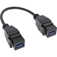 INLINE - USB 3.2 Gen1 2x Keystone Adapterkabel - 2x USB A Keystone Buchse - 0,2m