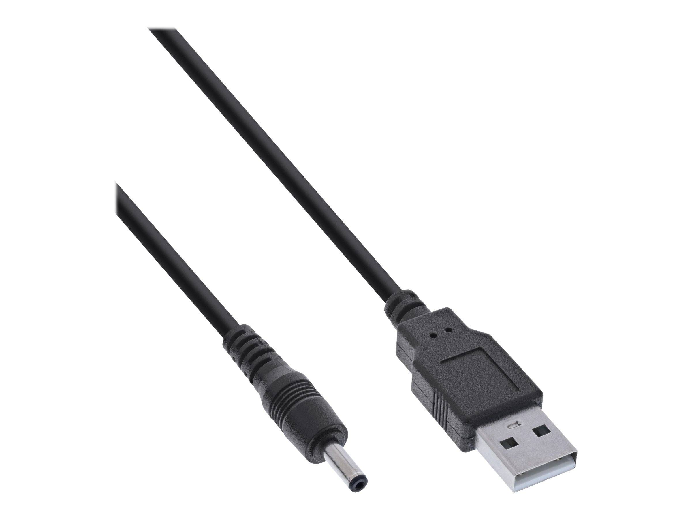 INLINE - USB DC Stromadapterkabel - USB A Stecker zu DC 3,5x1,35mm 3m