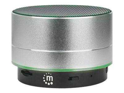 Manhattan Metallic Bluetooth Speaker (Clearance Pricing), Splashproof, Range 10m, microSD card reader, Aux 3.5mm connect