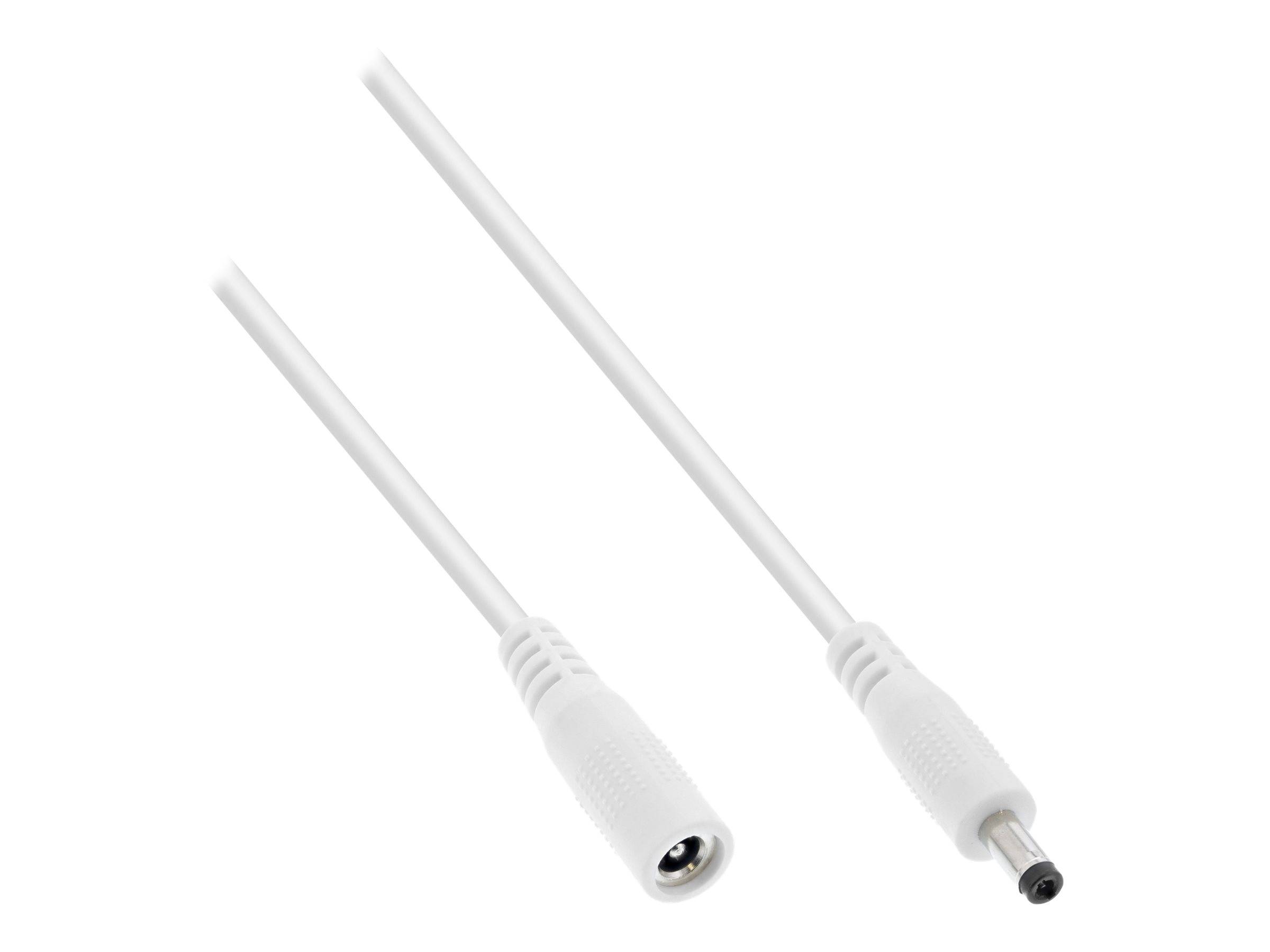 INLINE - Verlängerungskabel - DC Stecker 4,0x1,7mm - weiß - 2m