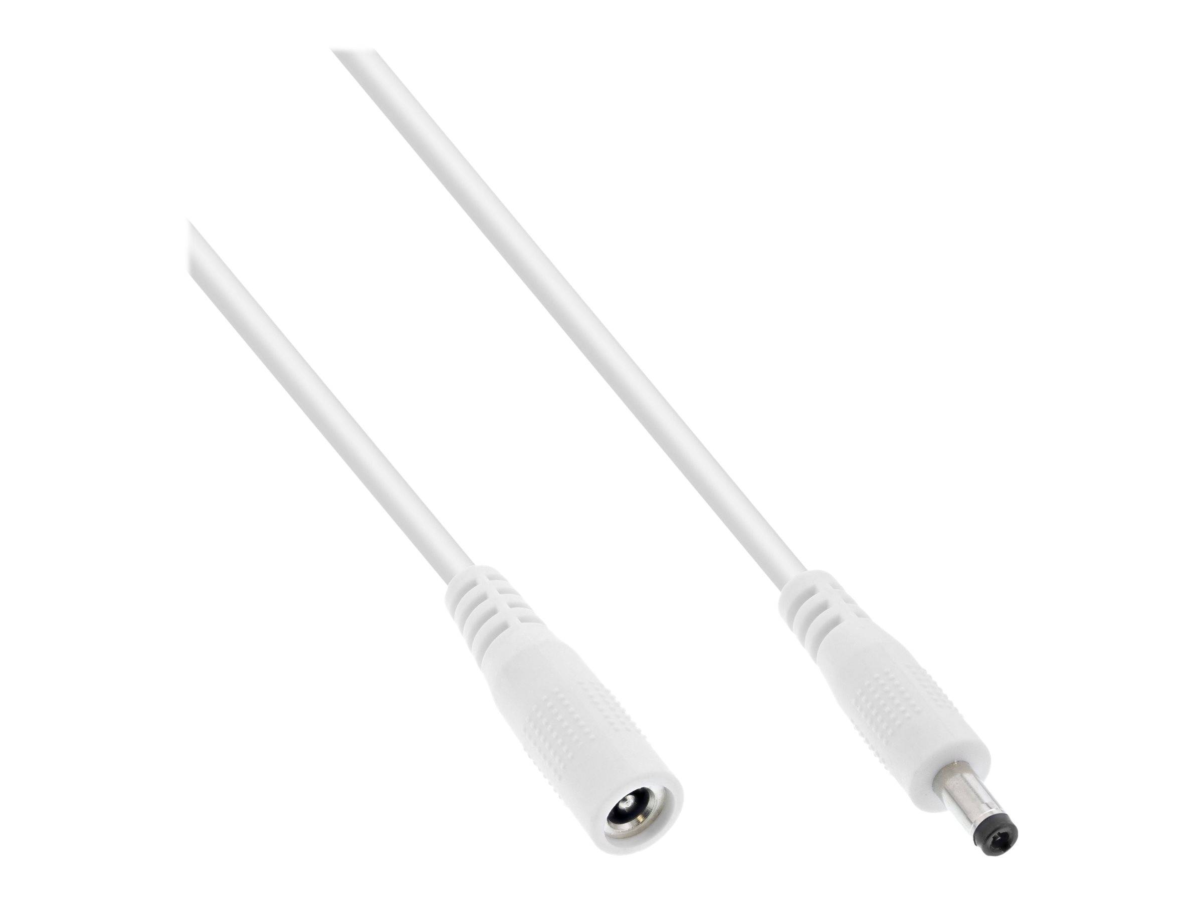 INLINE - Verlängerungskabel - DC Stecker 4,0x1,7mm - weiß - 0,5m
