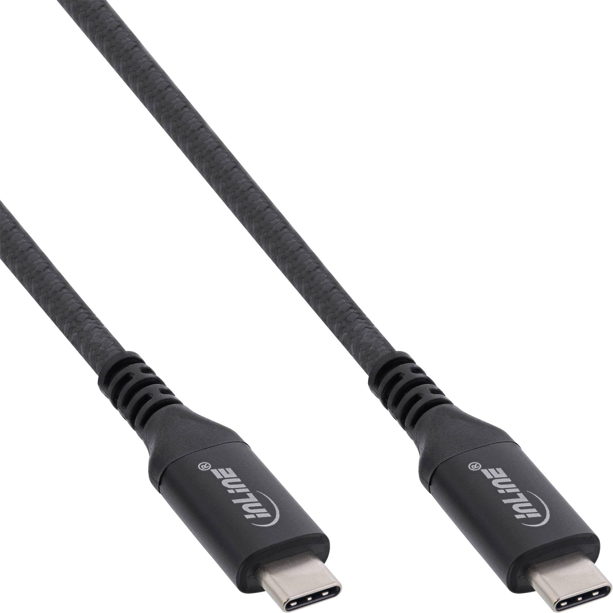 INLINE - USB4 Kabel - USB-C - Stecker/Stecker - 8K60Hz - schwarz - 1m