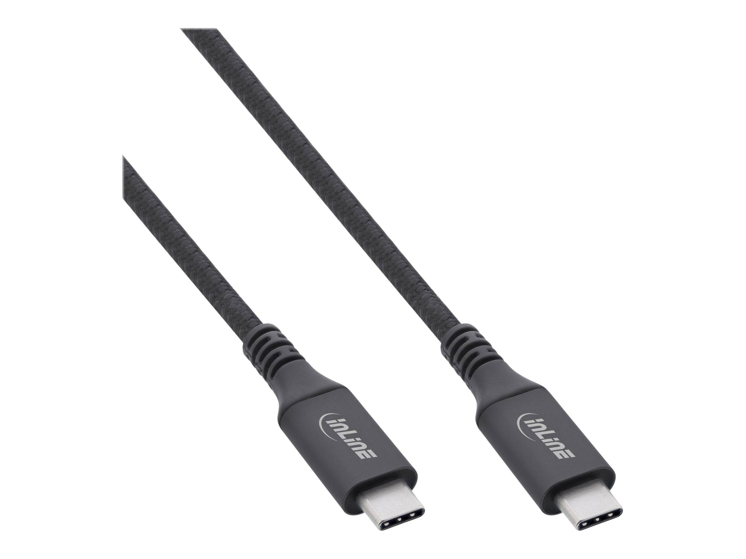 INLINE - USB4 Kabel - USB-C Stecker/Stecker - 8K60Hz - schwarz - 0,5m