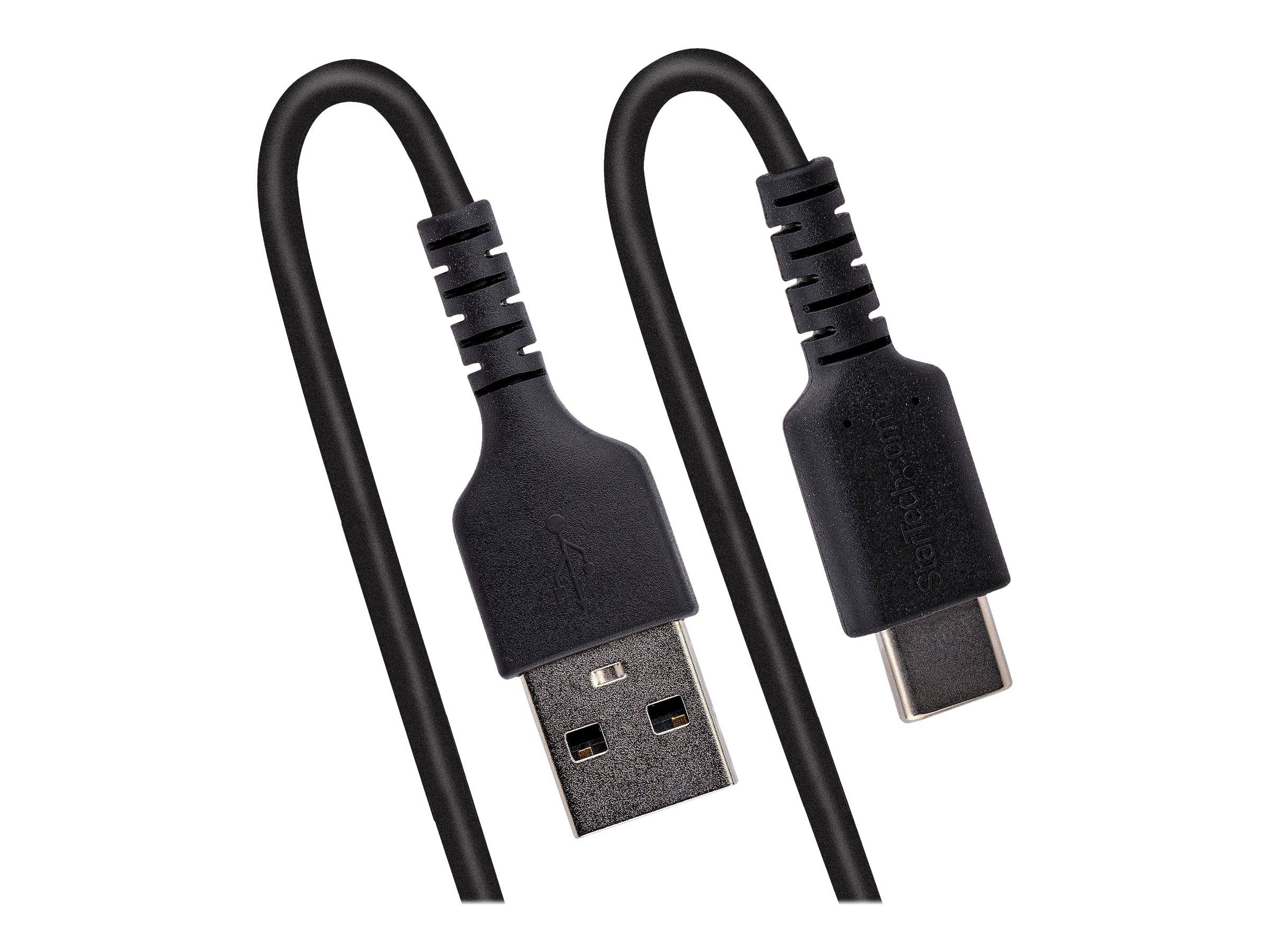 StarTech.com 50cm USB A auf USB C Kabel, hochbelastbares Spiralkabel für Laden & Synchronisieren, USB 2.0 A zu Typ-C Lad