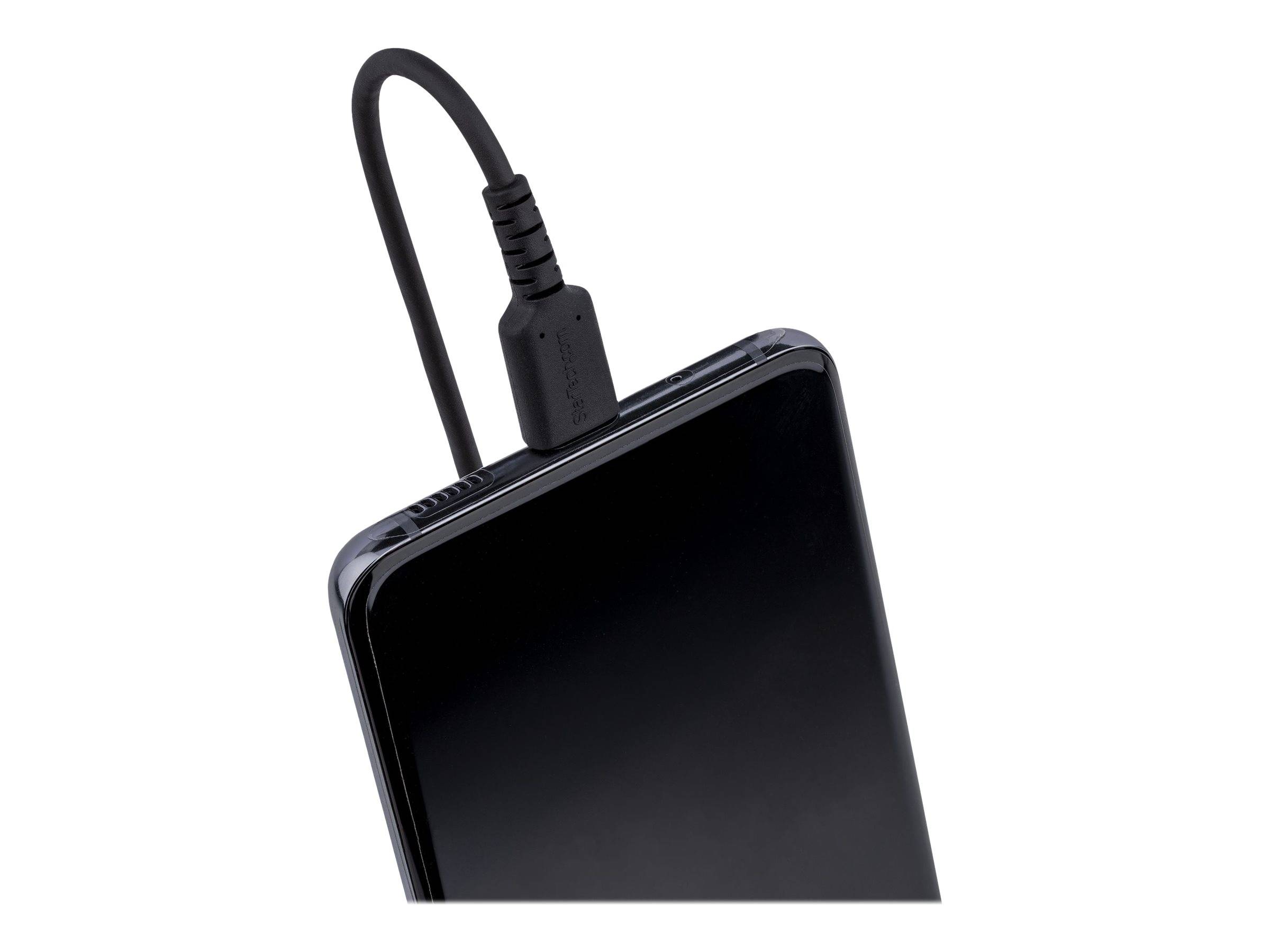 StarTech.com 50cm USB A auf USB C Kabel, hochbelastbares Spiralkabel für Laden & Synchronisieren, USB 2.0 A zu Typ-C Lad