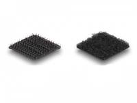 Delock Klettverschluss - quadratisch - 2 cm - Schwarz (Packung mit 32) - stk - s