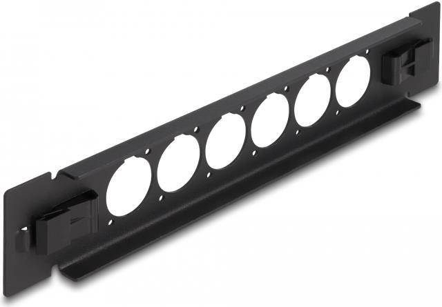 Delock Patchpanel (Blindblech) - D-type, tool free - Rack montierbar - Schwarz -