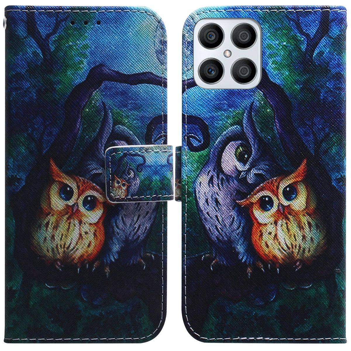 Für Honor X8 Kunstleder Handy Tasche Book Motiv 2 Schutz Hülle Case Cover Etui Neu