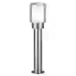 Gartenlampen Aussen silber Aussenlampe Stehleuchte Wegeleuchten Außen Modern, Edelstahl Metall weiß klar, IP54, 1x E27, DxH 12x50 cm Gartenlampen Aussen silber Aussenlampe Stehleuchte Wegeleuchten Außen Modern, Edelstahl Metall weiß klar, IP54, 1x E27, DxH 12x50 cm