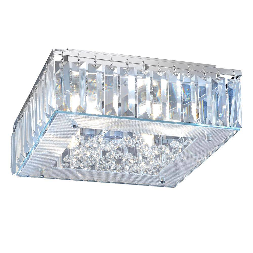 LED 14 Watt Decken Lampe Chrom Leuchte Beleuchtung 4xG9 warmweiß