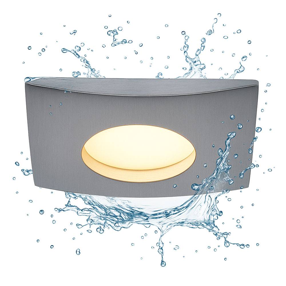 LED Einbaustrahler Deckenlampe Einbauspot dimmbar über Lichtschalter Einbauleuchte, weiß, Aluminium, 5,5W 350lm warmweiß, LxBxH 8x8x3 cm