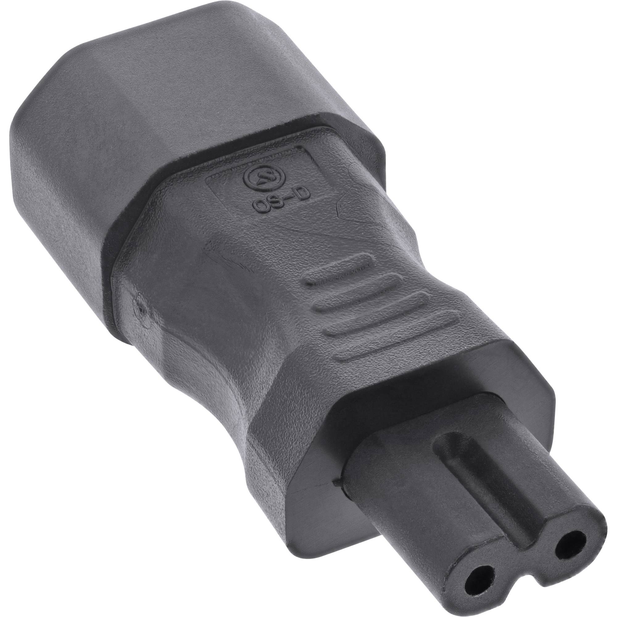 INLINE - Netzadapter IEC 60320 C14 / C7 - 3pol. Kaltgeräte zu 2pol.