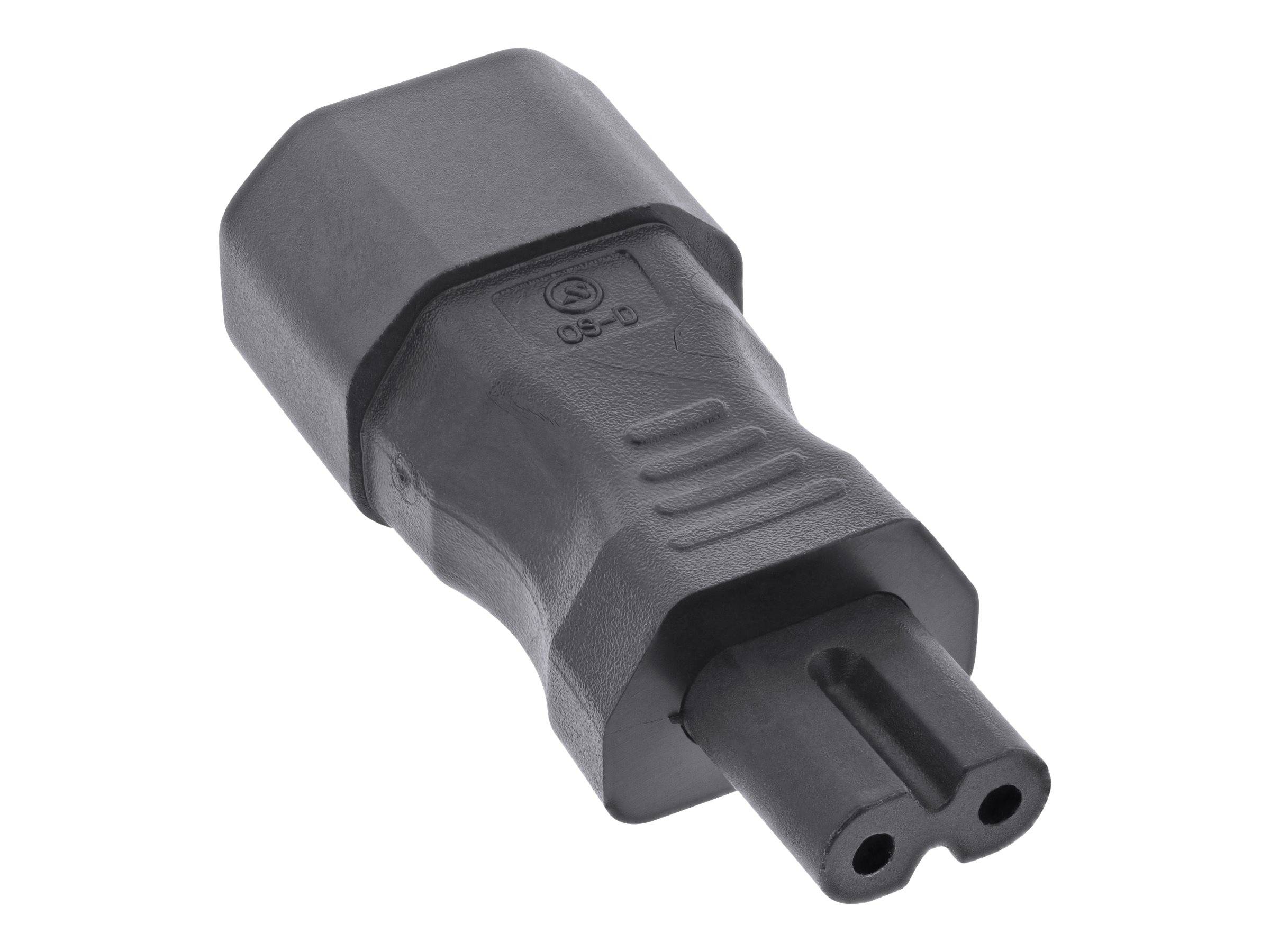 INLINE - Netzadapter IEC 60320 C14 / C7 - 3pol. Kaltgeräte zu 2pol.