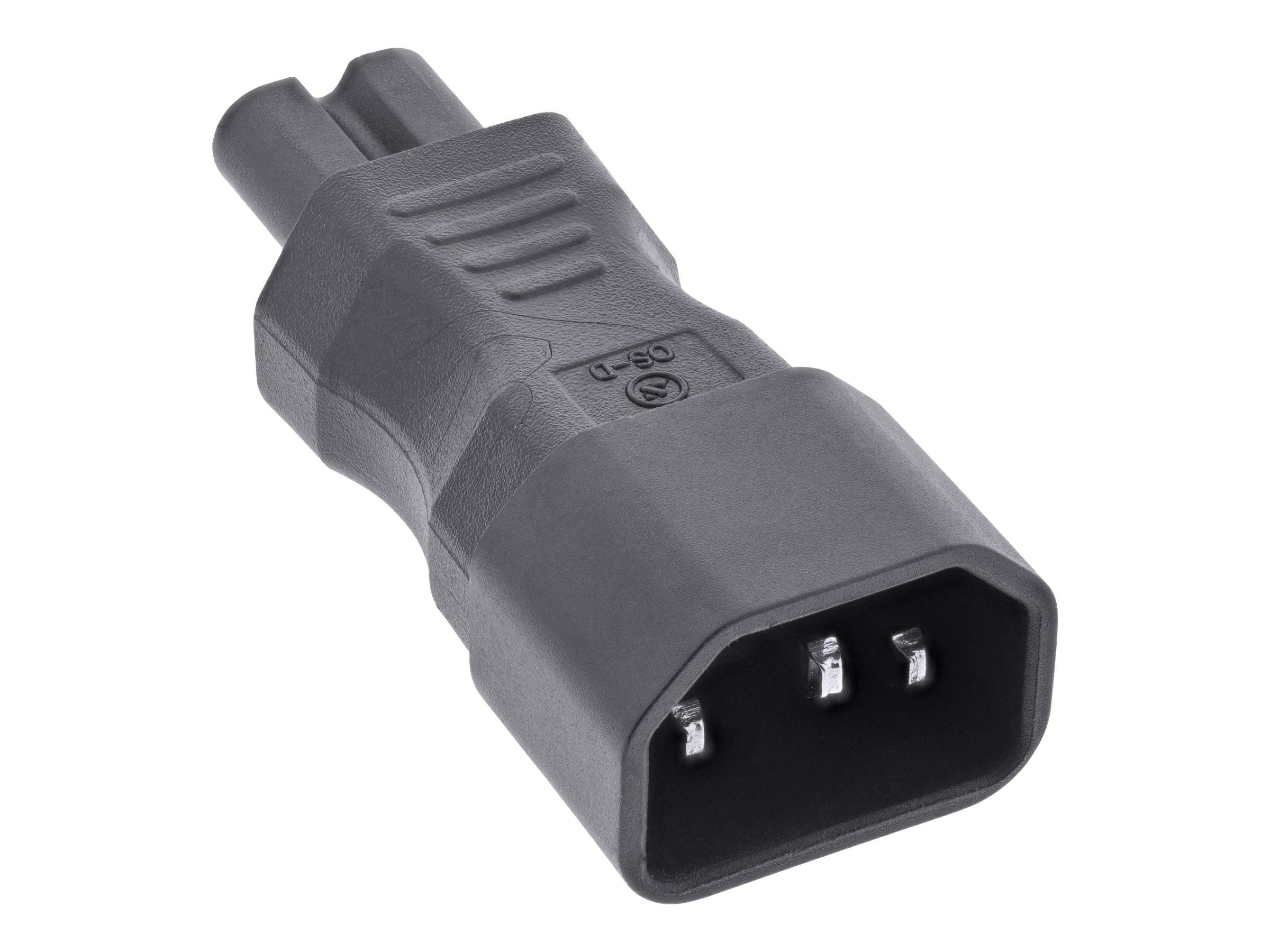 INLINE - Netzadapter IEC 60320 C14 / C7 - 3pol. Kaltgeräte zu 2pol.