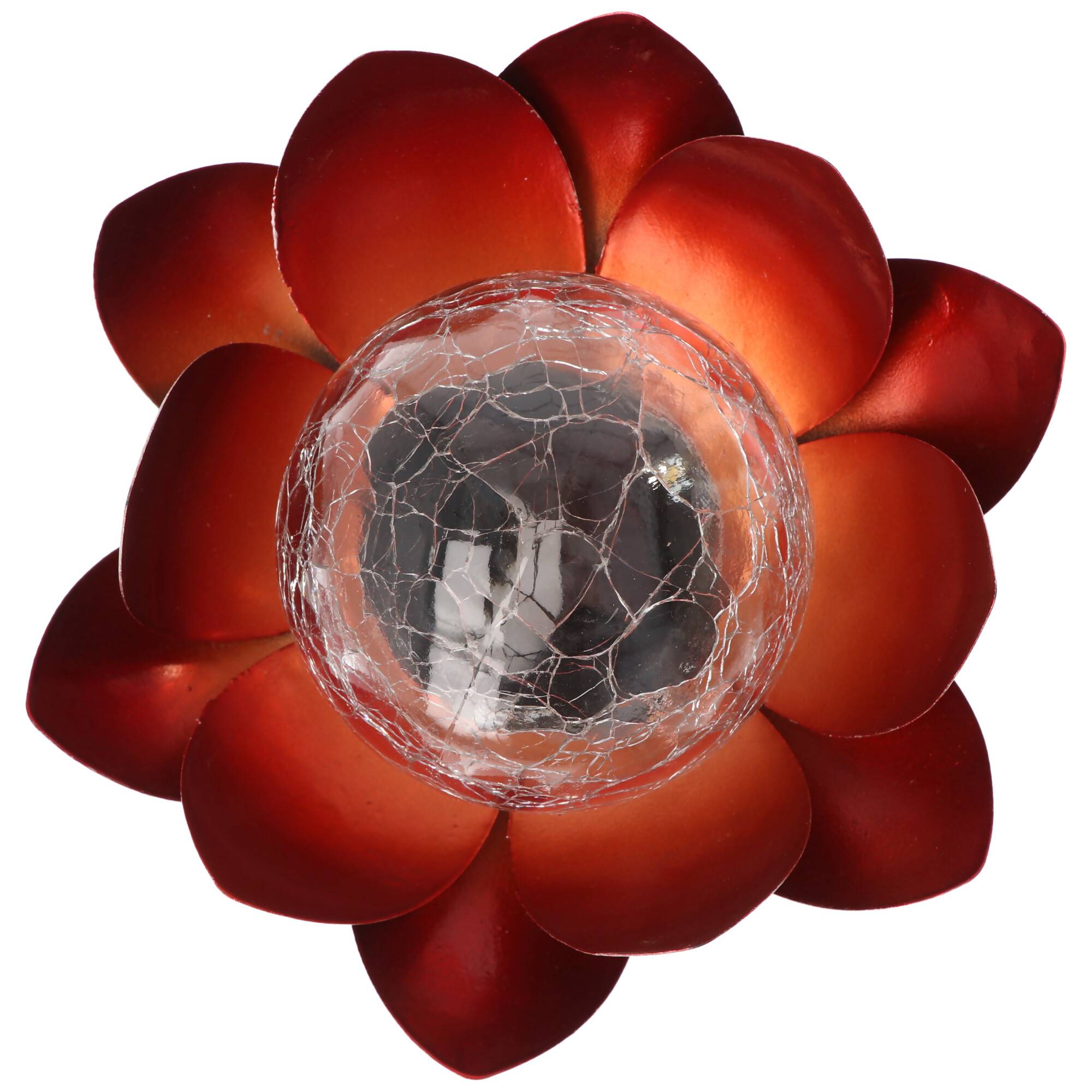 Lotusblume Solar LED Gartenlicht Mini mit einer warmweißen LED, Solarpanel und Akku