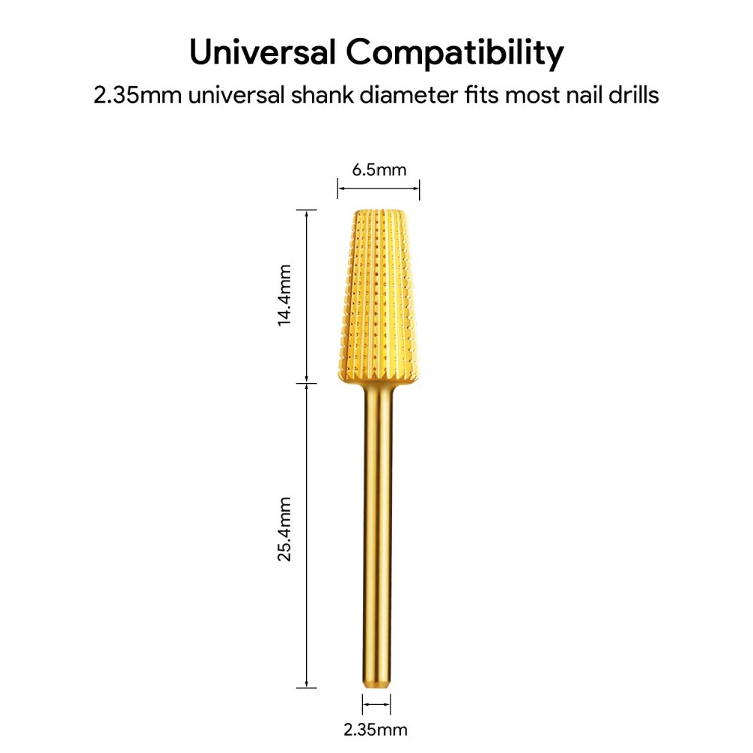 JCMaster® Premium Wolframstahl 4 in 1 Nagelfräser Bit, 2.35mm Gelnägel Acrylnägel Schleifen