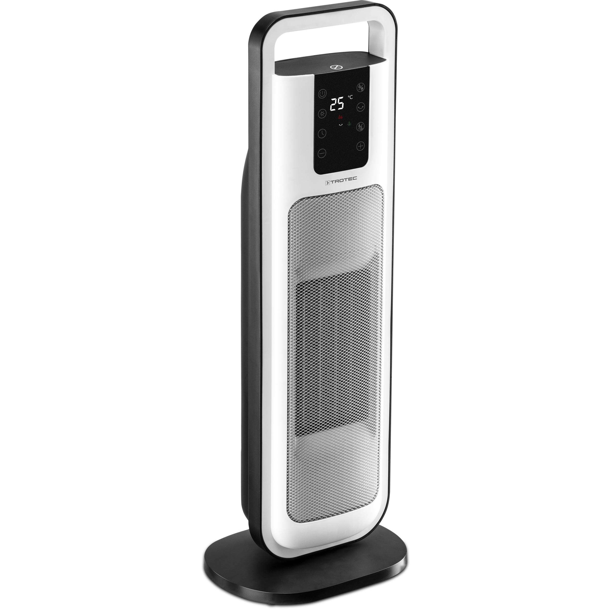 TROTEC Keramik Heizlüfter TFC 21 E – Heizleistung 1300 W / 2000 W – Heizung mit Thermostat, Raumgröße 24 m² bis 60 m³, Oszillationsfunktion 8