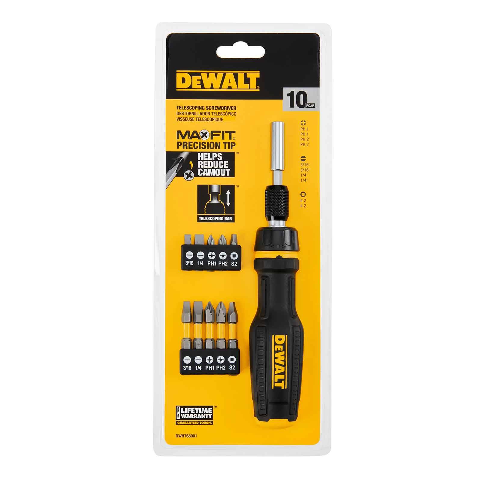 DeWALT Bit-Schraubendreher mit Ratsche DWHT68001-0 10-teilig
