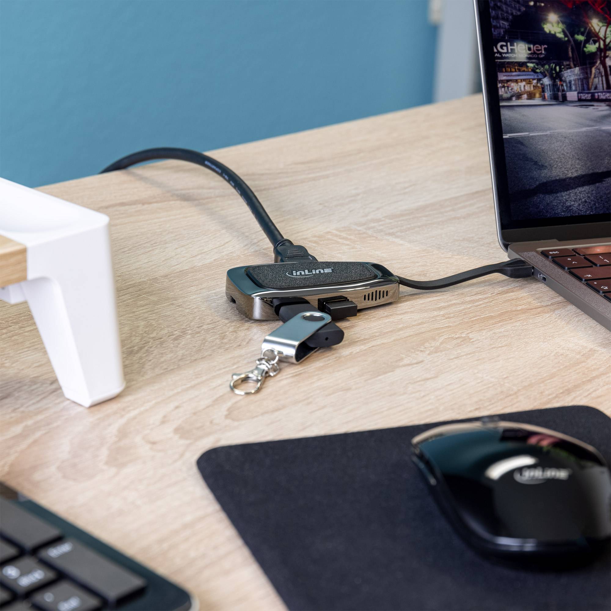 INLINE - Multifunktions-Hub USB 3.2 Gen.2 USB-C (2xUSB-A + 1xHDMI + 1xUSB-C)