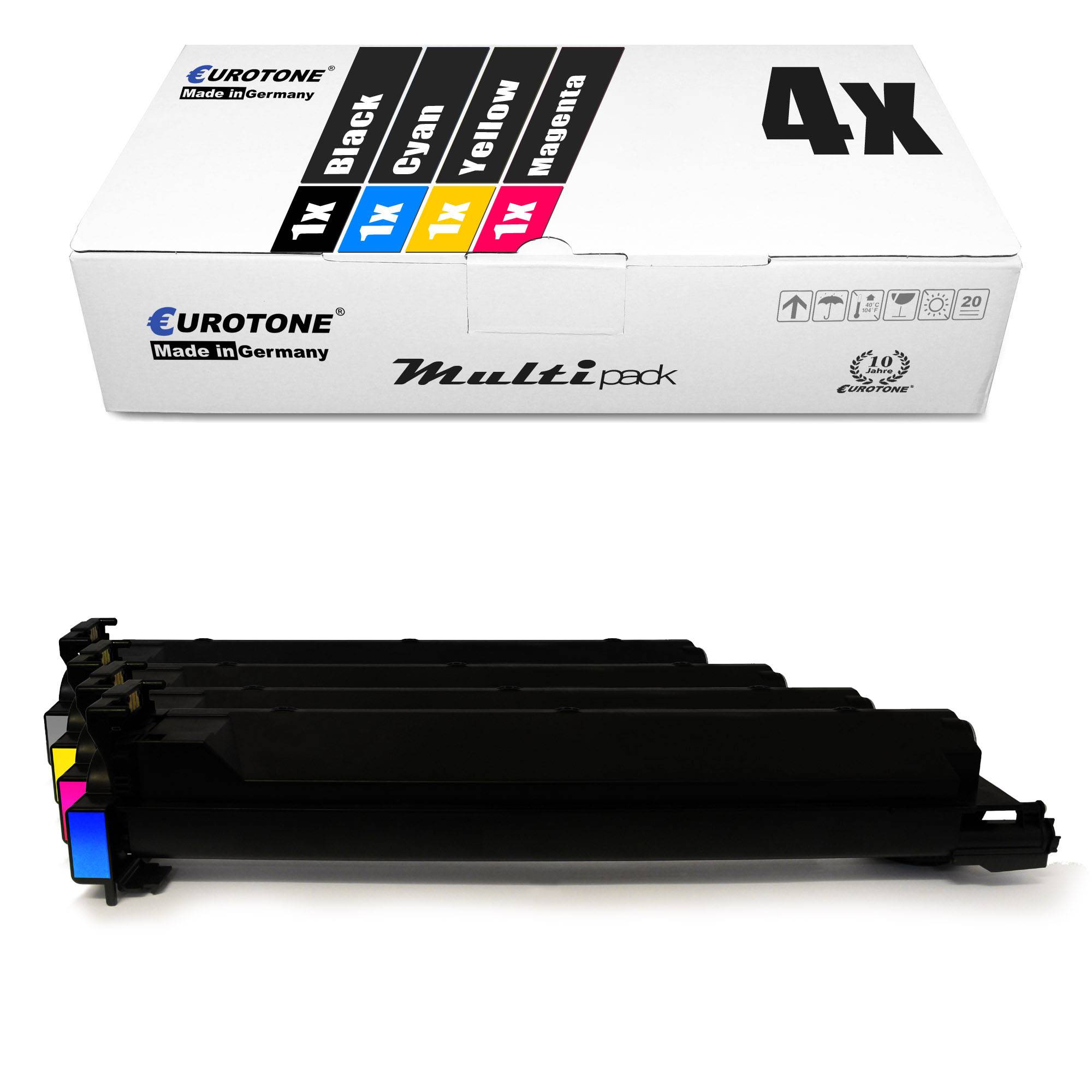 Eurotone 4 Lasertoner ersetzt Konica Minolta TN-210K 8938-509 TN-210C 8938-512 TN-210M 8938-511 TN-210Y 8938-510