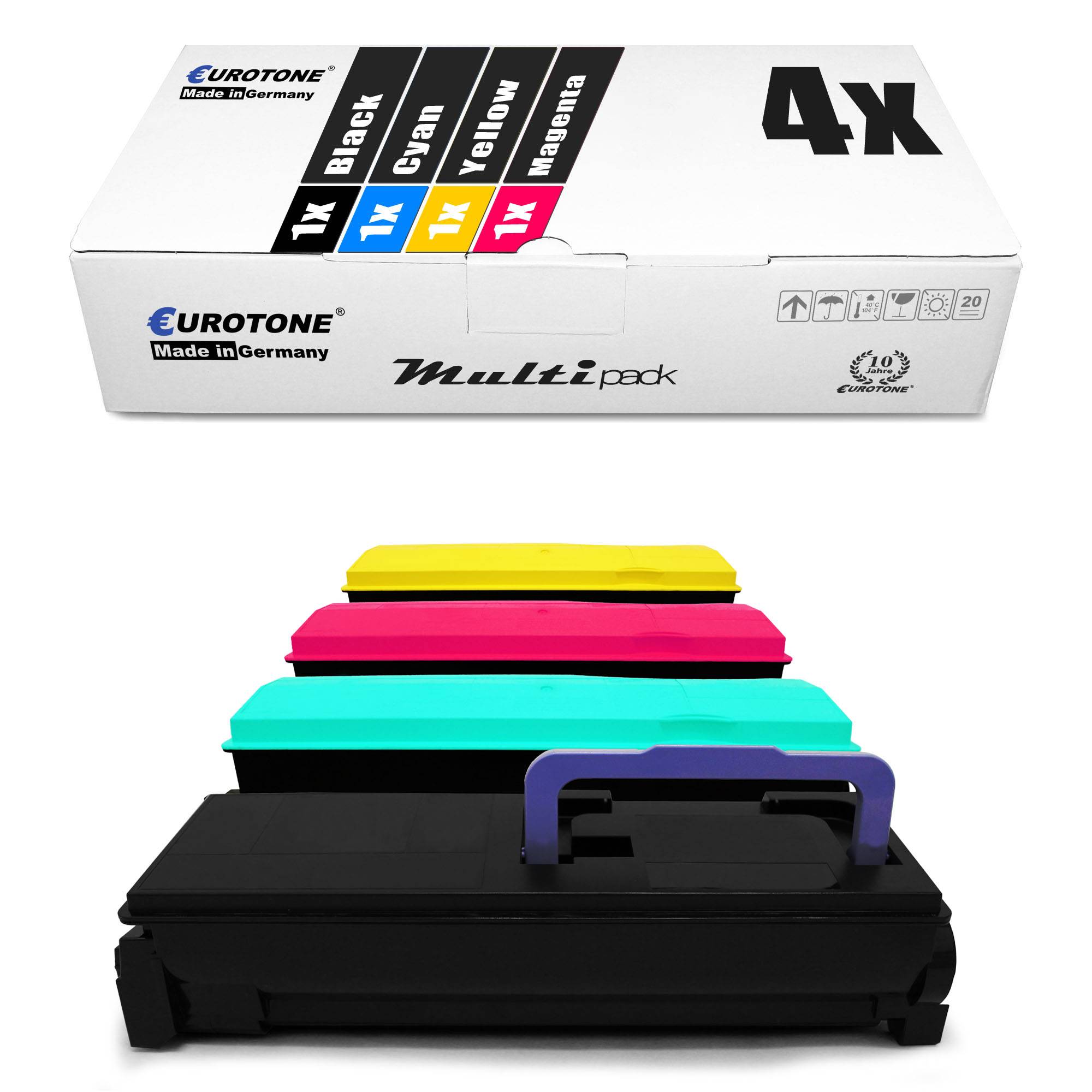 Eurotone 4 Lasertoner ersetzt Kyocera TK-550K TK550 1T02HM0EU0 TK-550C 1T02HMCEU0 TK-550M 1T02HMBEU0 TK-550Y 1T02HMAEU0