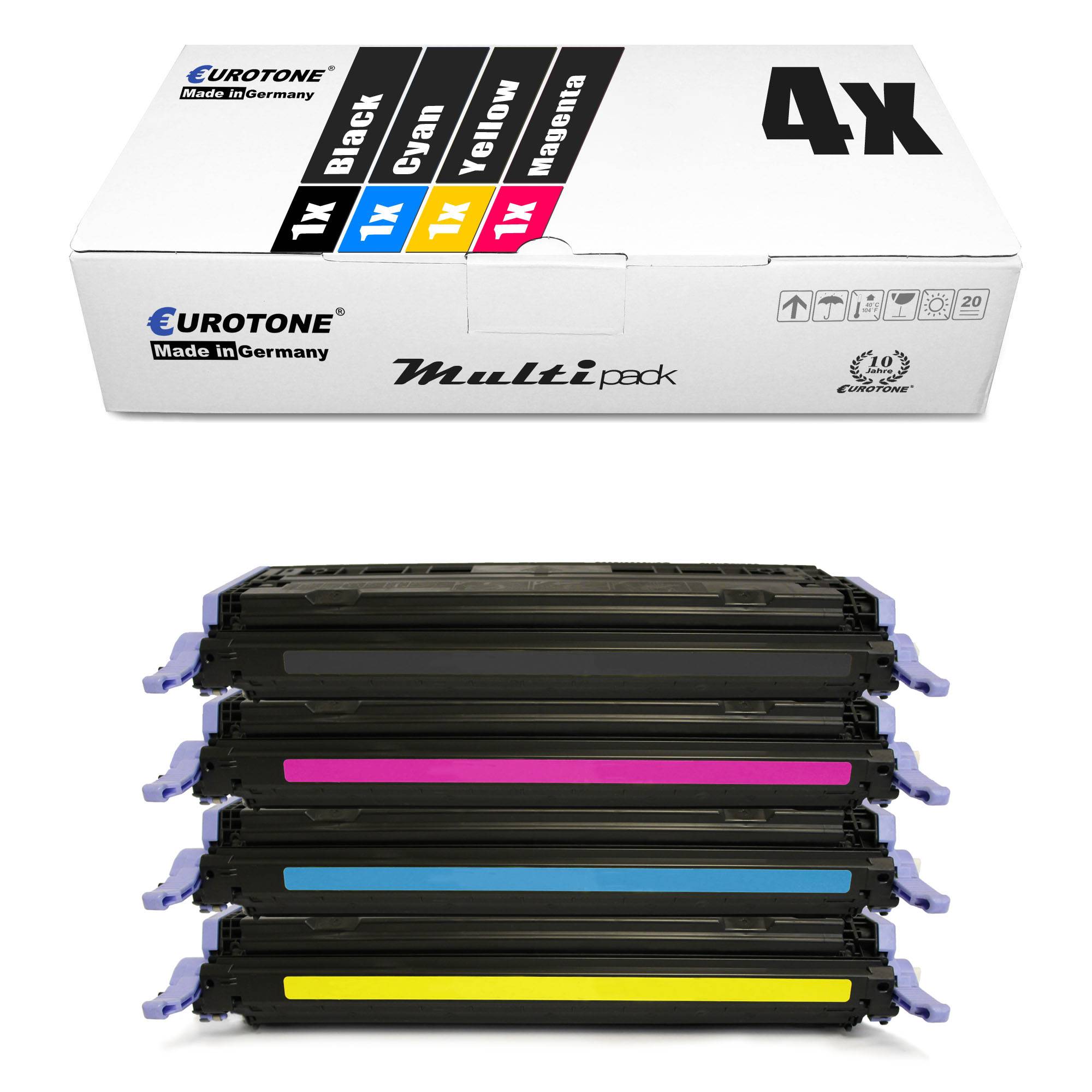 Eurotone 4 Lasertoner ersetzt HP Q6000A 124A Q6001A 124A Q6003A 124A Q6002A 124A