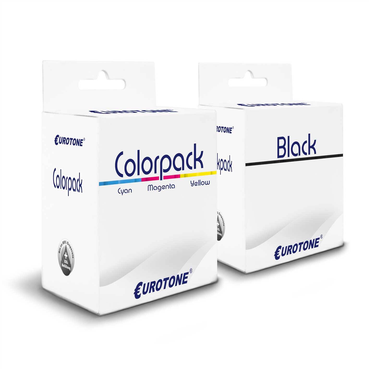 Eurotone 2 Tintenpatronen ersetzt Canon BCI24C 6882A002AB BCI24BK 6881A002AB