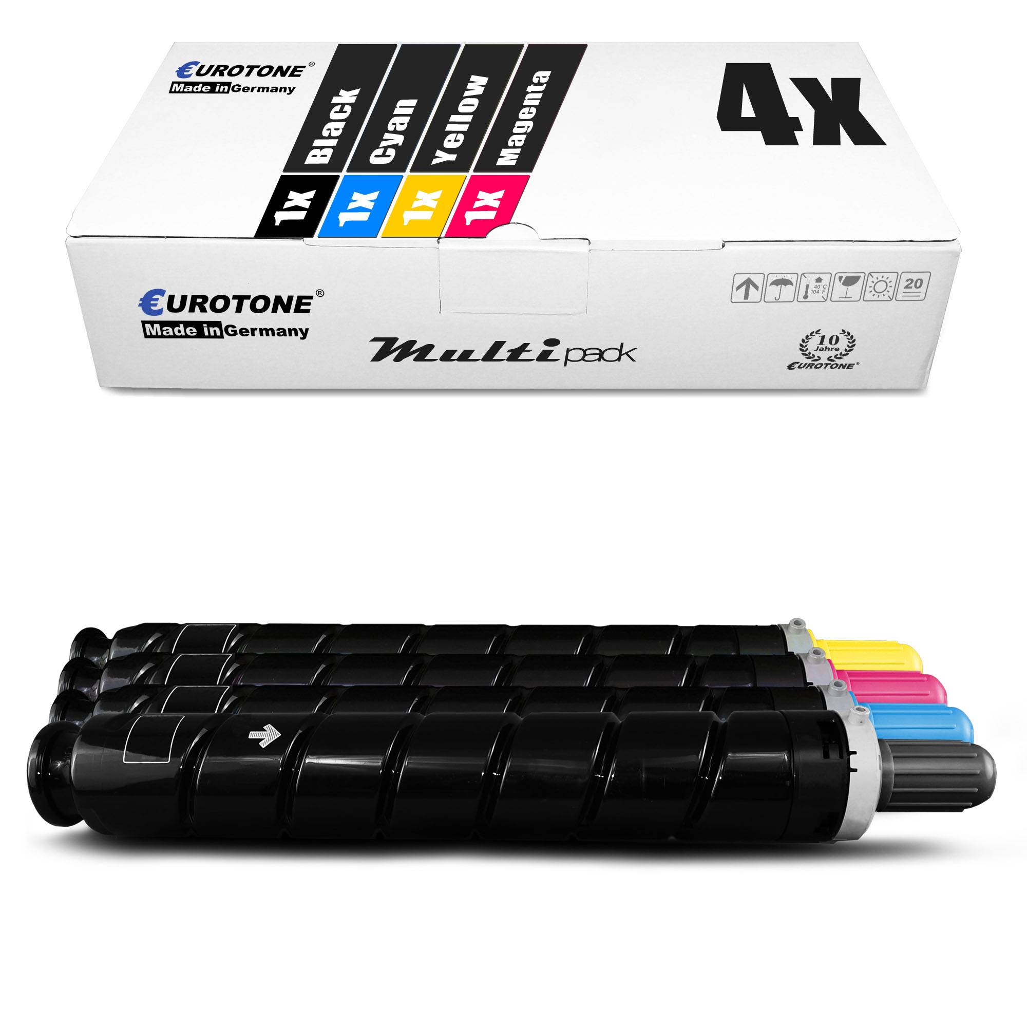 Eurotone 4 Lasertoner ersetzt Canon C-EXV34BK 3782B002 C-EXV34C 3783B002 C-EXV34M 3784B002 C-EXV34Y 3785B002