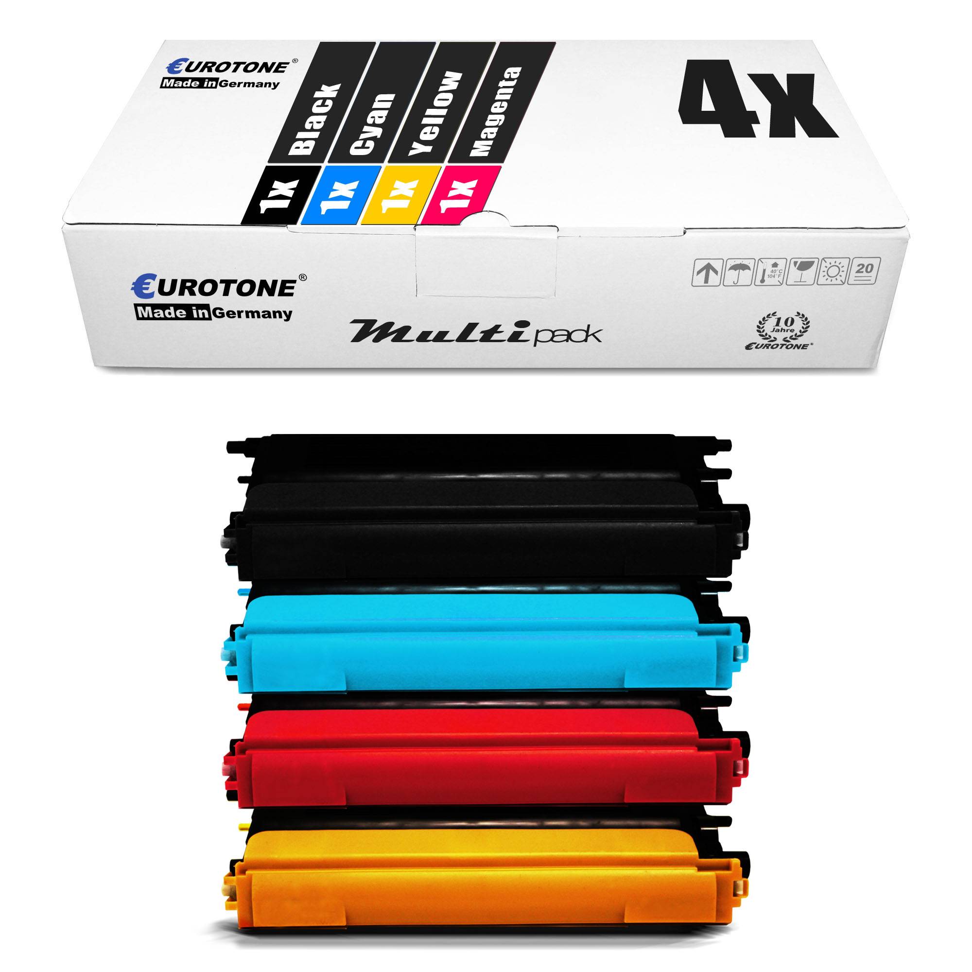 Eurotone 4 Lasertoner ersetzt Brother TN-135BK TN135 TN-135C TN135 TN-135M TN135 TN-135Y TN135