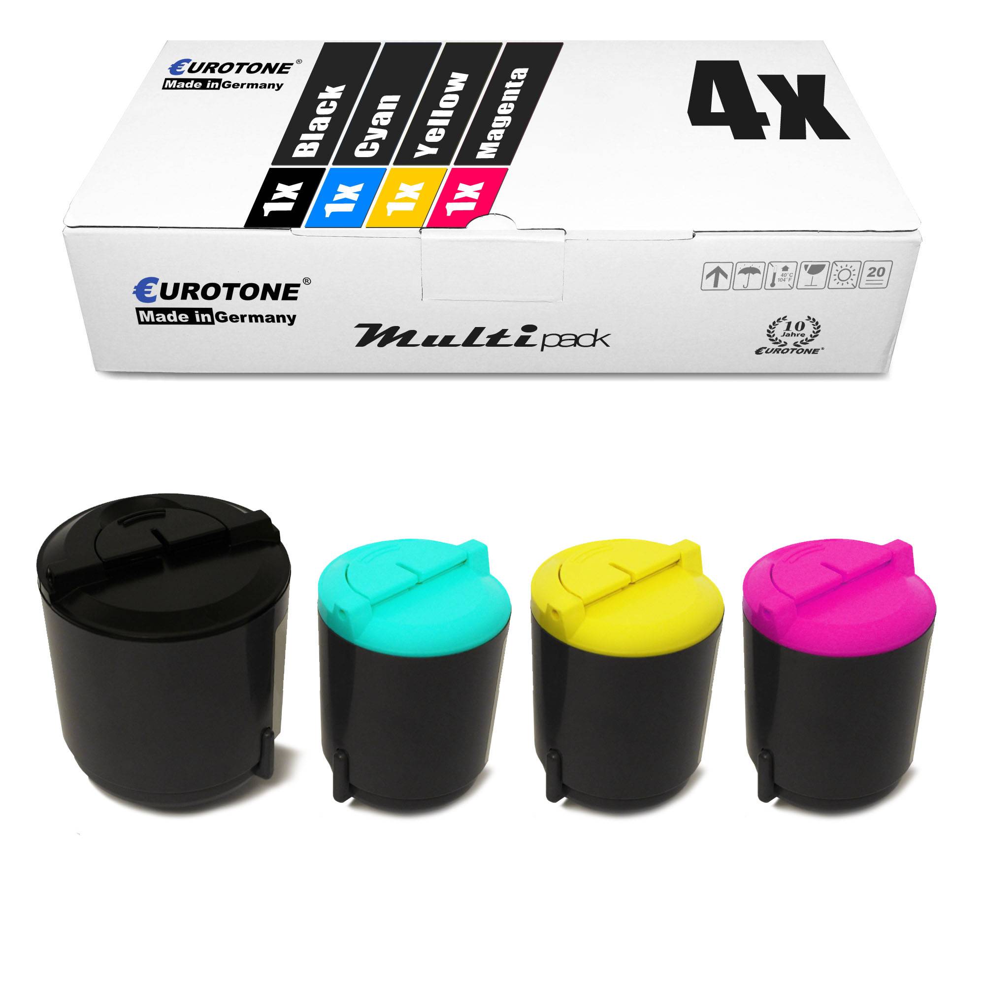 Eurotone 4 Lasertoner ersetzt Samsung CLP-K300A CLP-C300A CLP-M300A CLP-Y300A