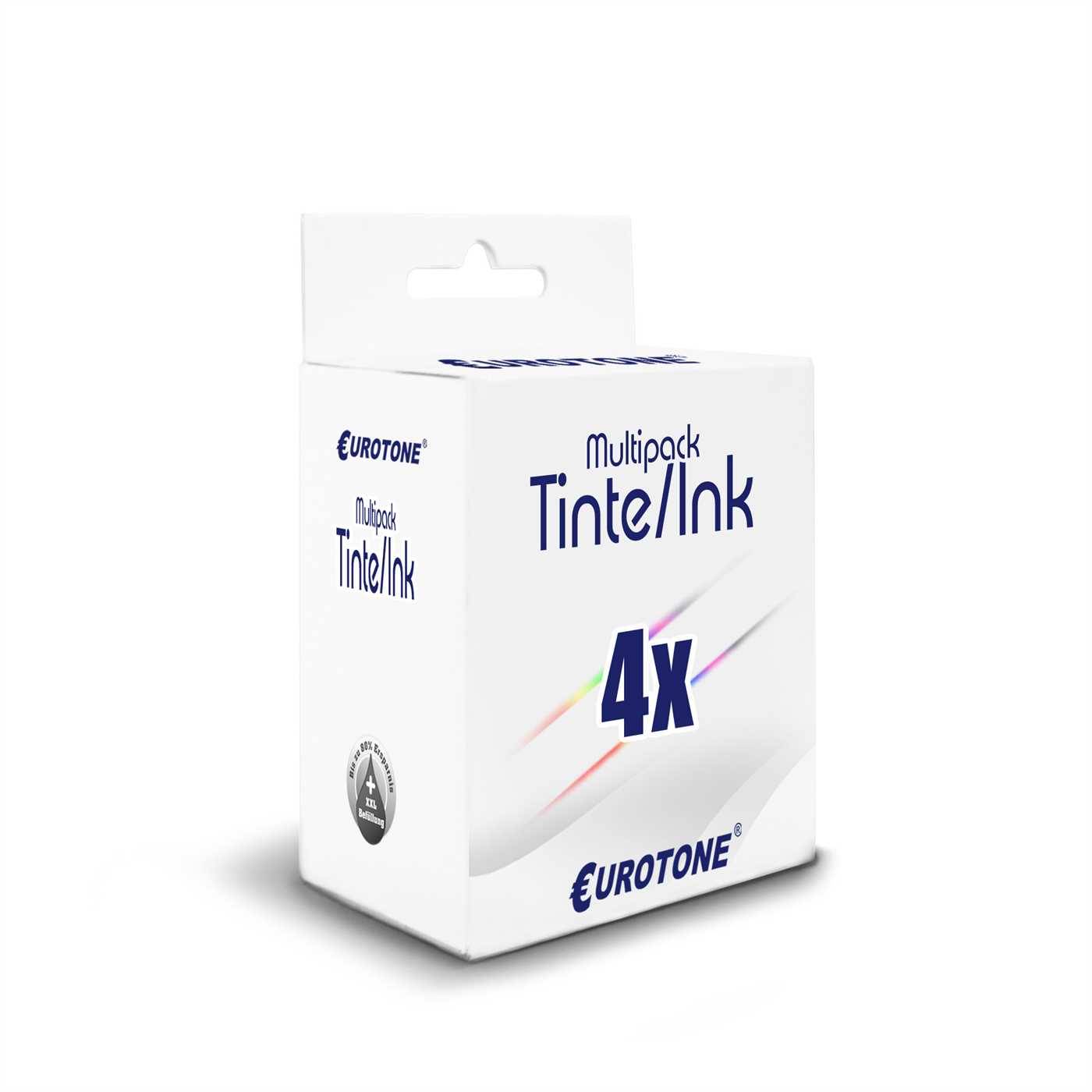 Eurotone 4 Tintenpatronen ersetzt HP 970XL CN625AE 971XL C CN626AE 971XL M CN627AE 971XL Y CN628AE