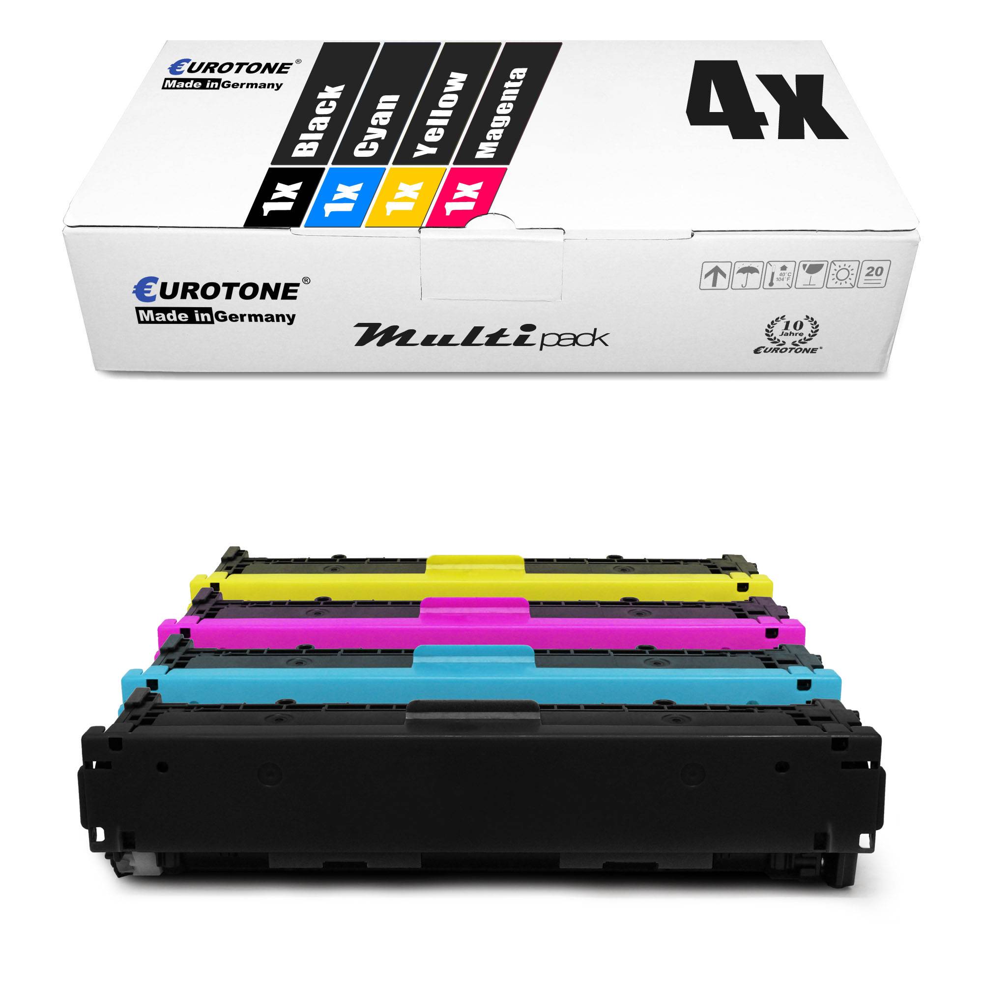 Eurotone 4 Lasertoner ersetzt Canon CRG-055HK 055 H CRG-055HC 055 H CRG-055HM 055 H CRG-055HY 055 H