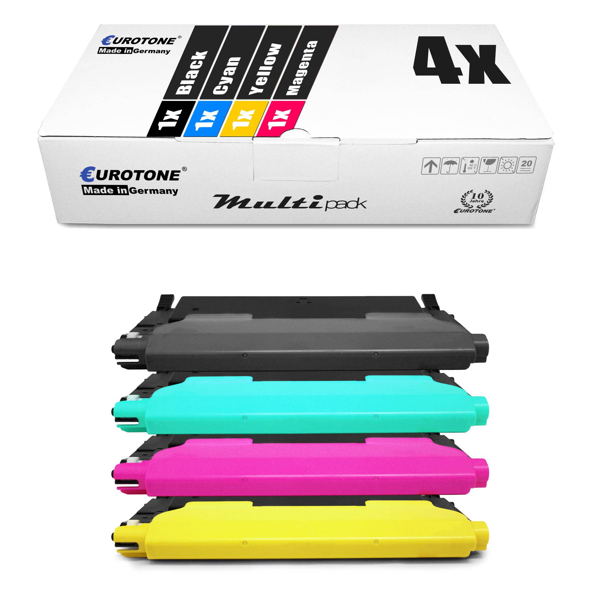 Eurotone 4 Lasertoner ersetzt HP W2070A 117A W2071A 117A W2073A 117A W2072A 117A