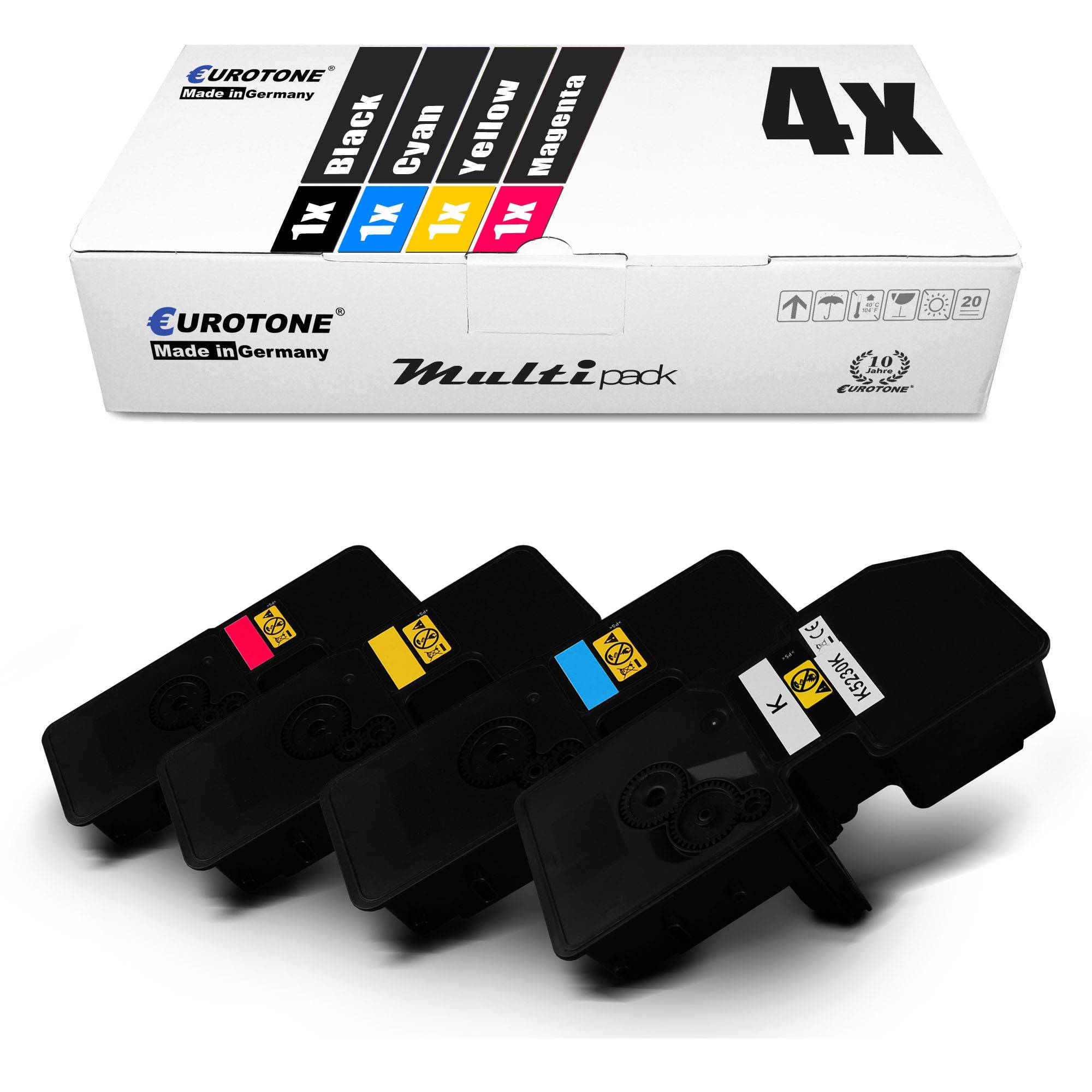 Eurotone 4 Lasertoner ersetzt Utax PK5015K 1T02R70UT0 PK5015C 1T02R7CUT0 PK5015M 1T02R7BUT0 PK5015Y 1T02R7AUT0