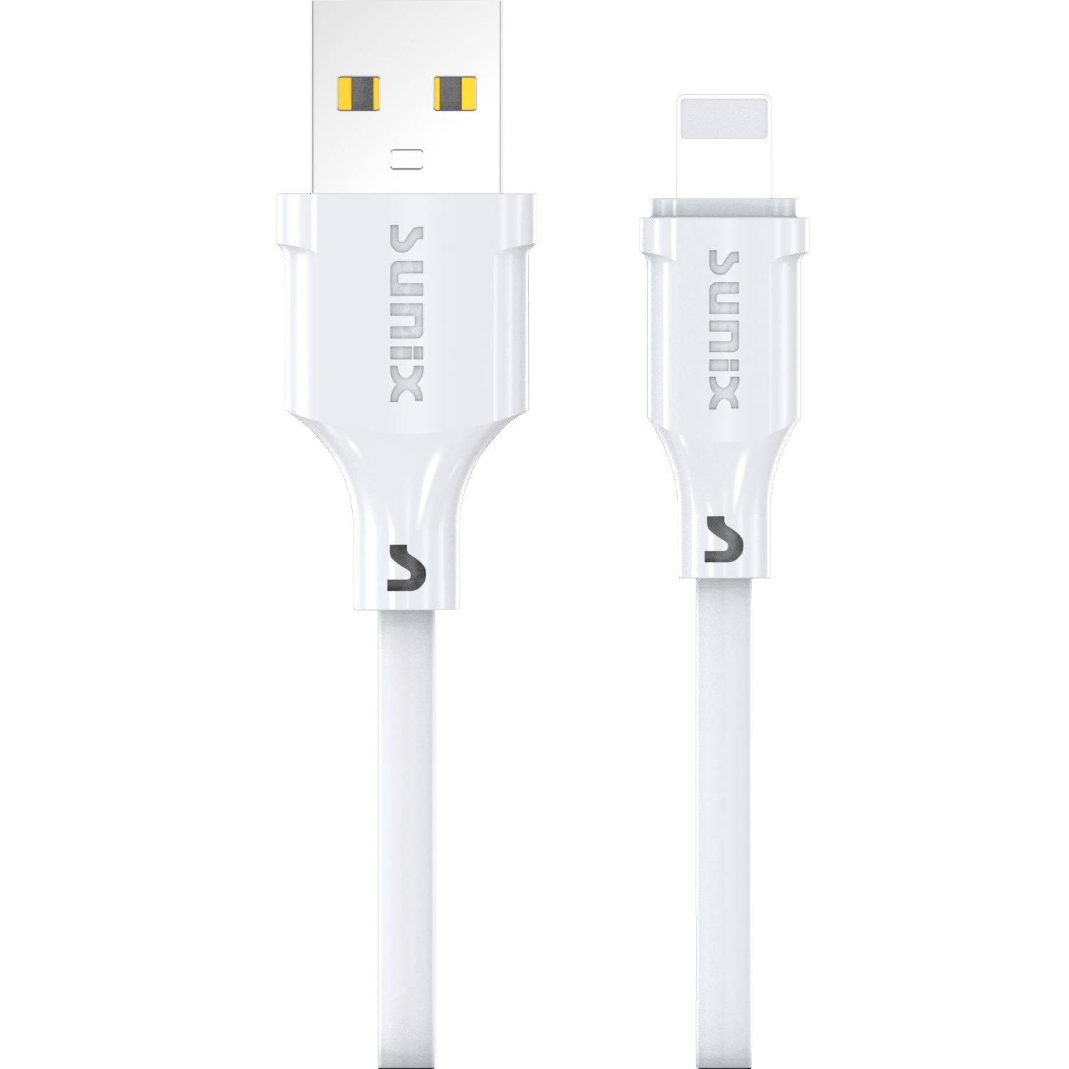 Sunix 2.4A 2m Datenkabel für iPhone Schnell-Ladekabel Fast Charge weiß